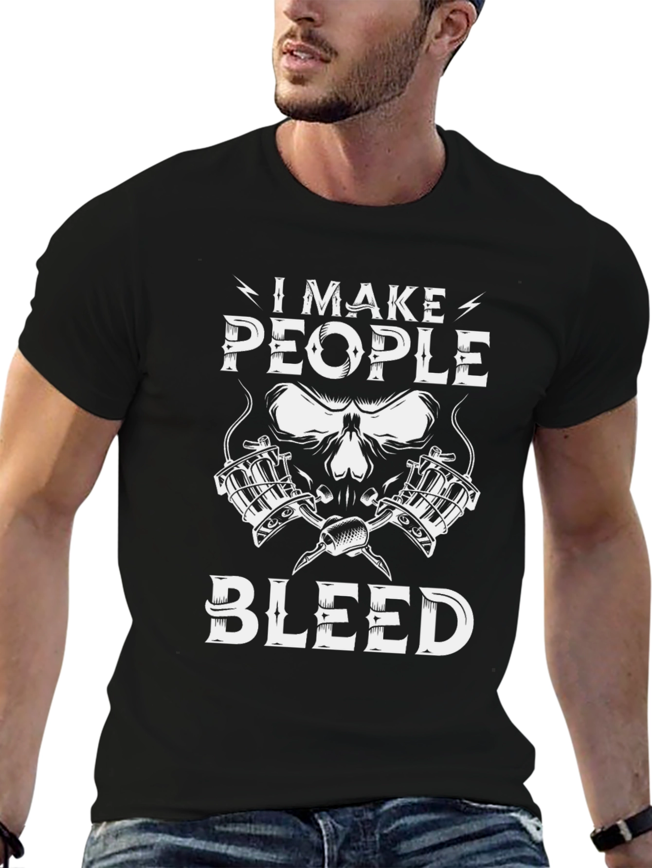 I Make People Bleed Tattoo Artist Graphic Tee