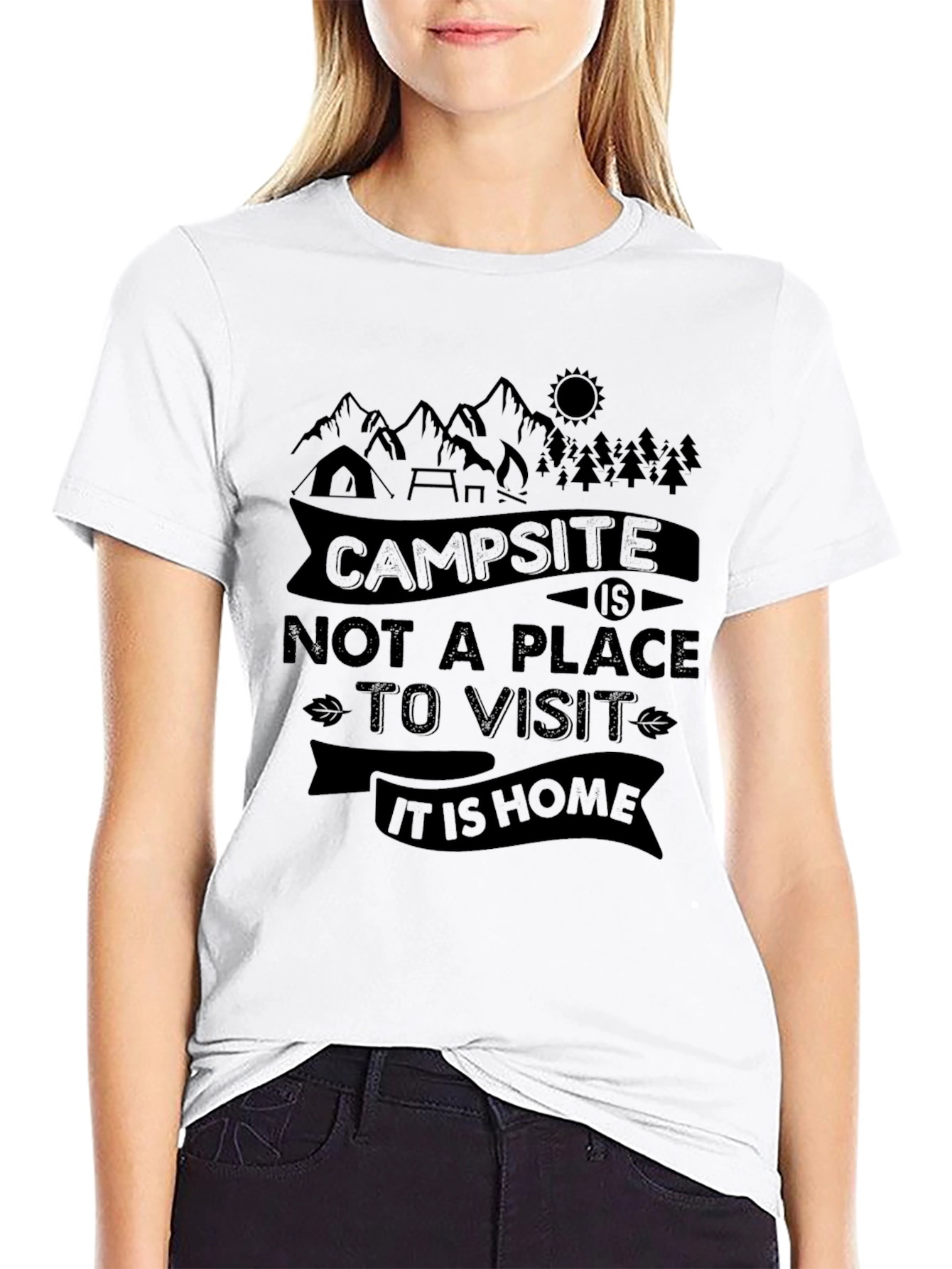 Campsite Is Home Graphic Tee - Nature Lover T-Shirt