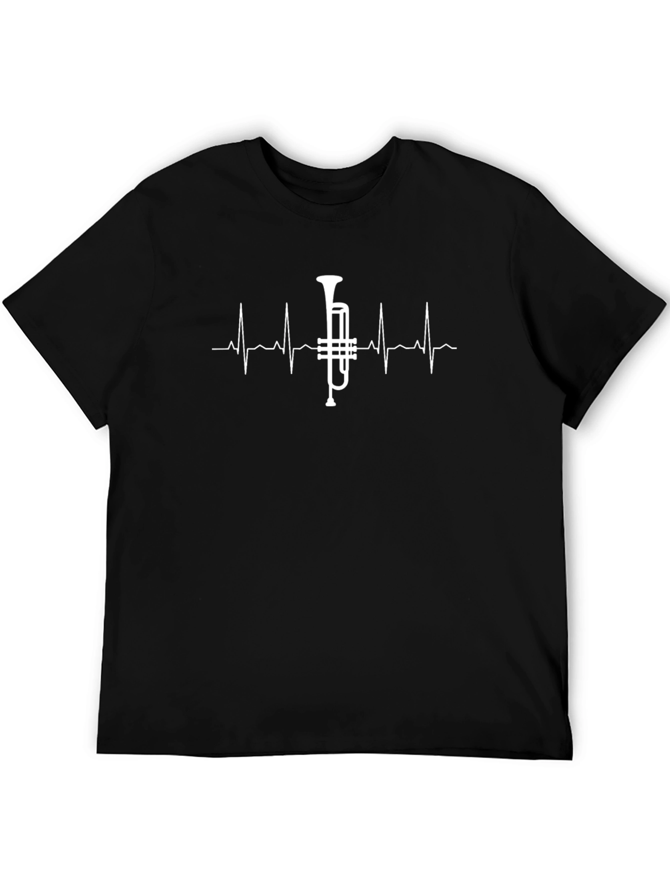 Trumpet Heartbeat Graphic Tee - Musicians Shirt