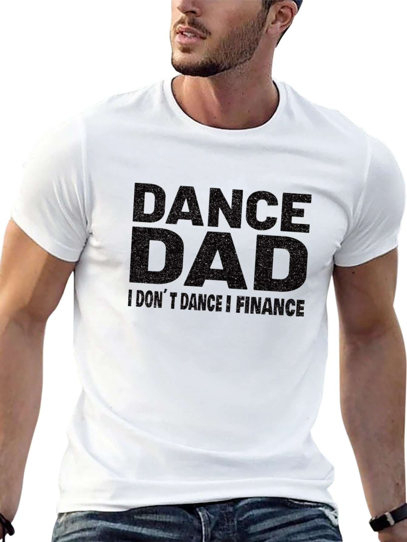 Dance Dad Finance Black Graphic T-Shirt