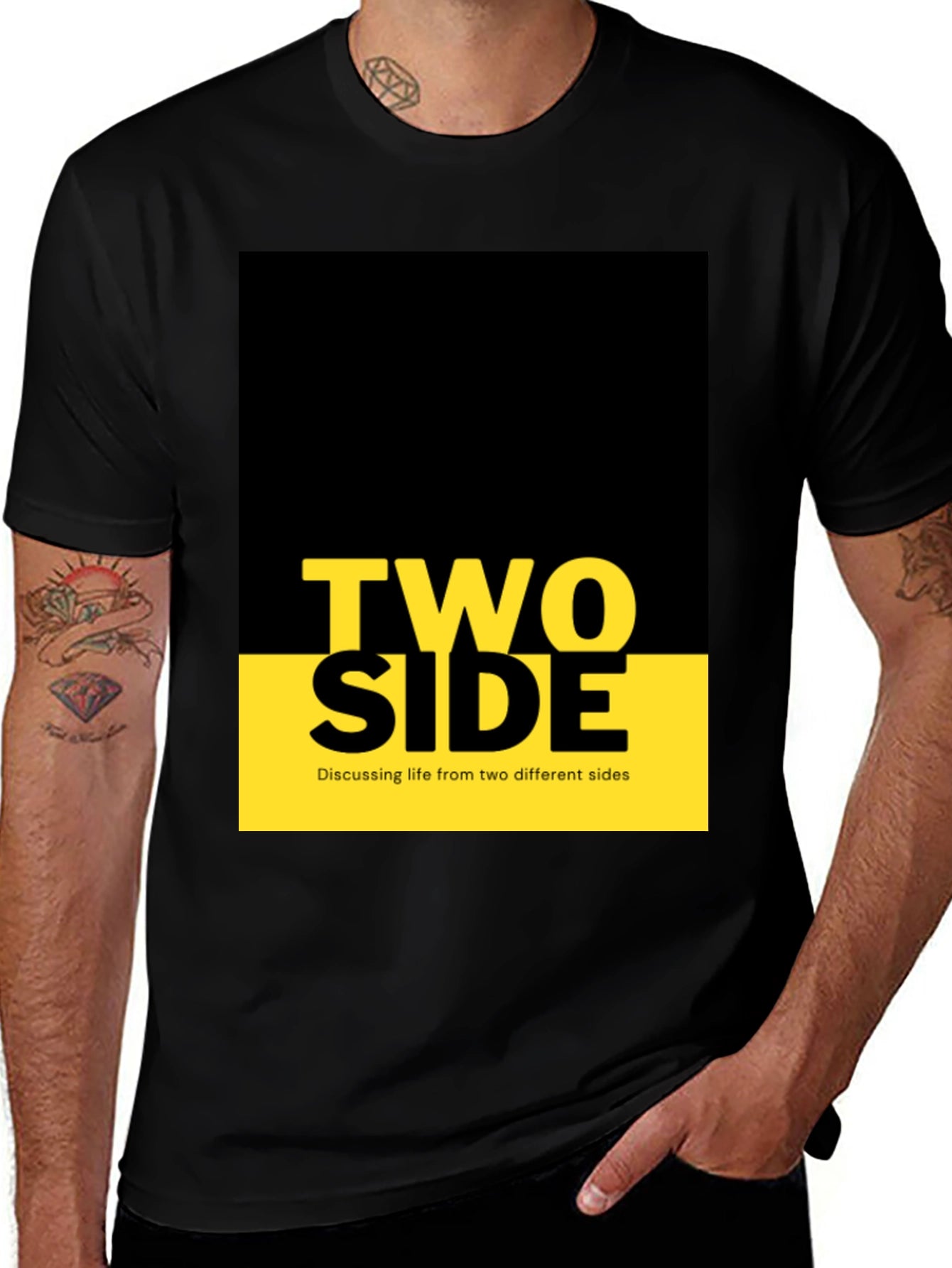 Two Side Graphic Tee - Discussing Life