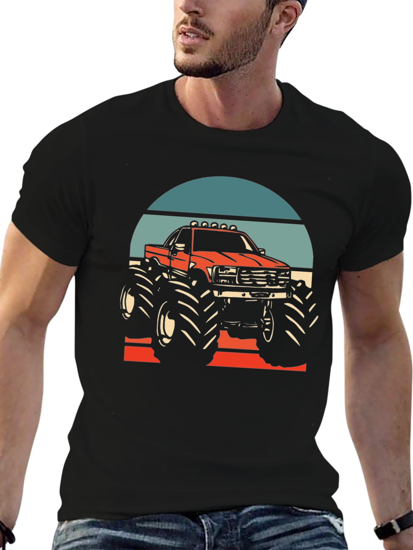 Monster Truck Graphic Tee - Retro Design