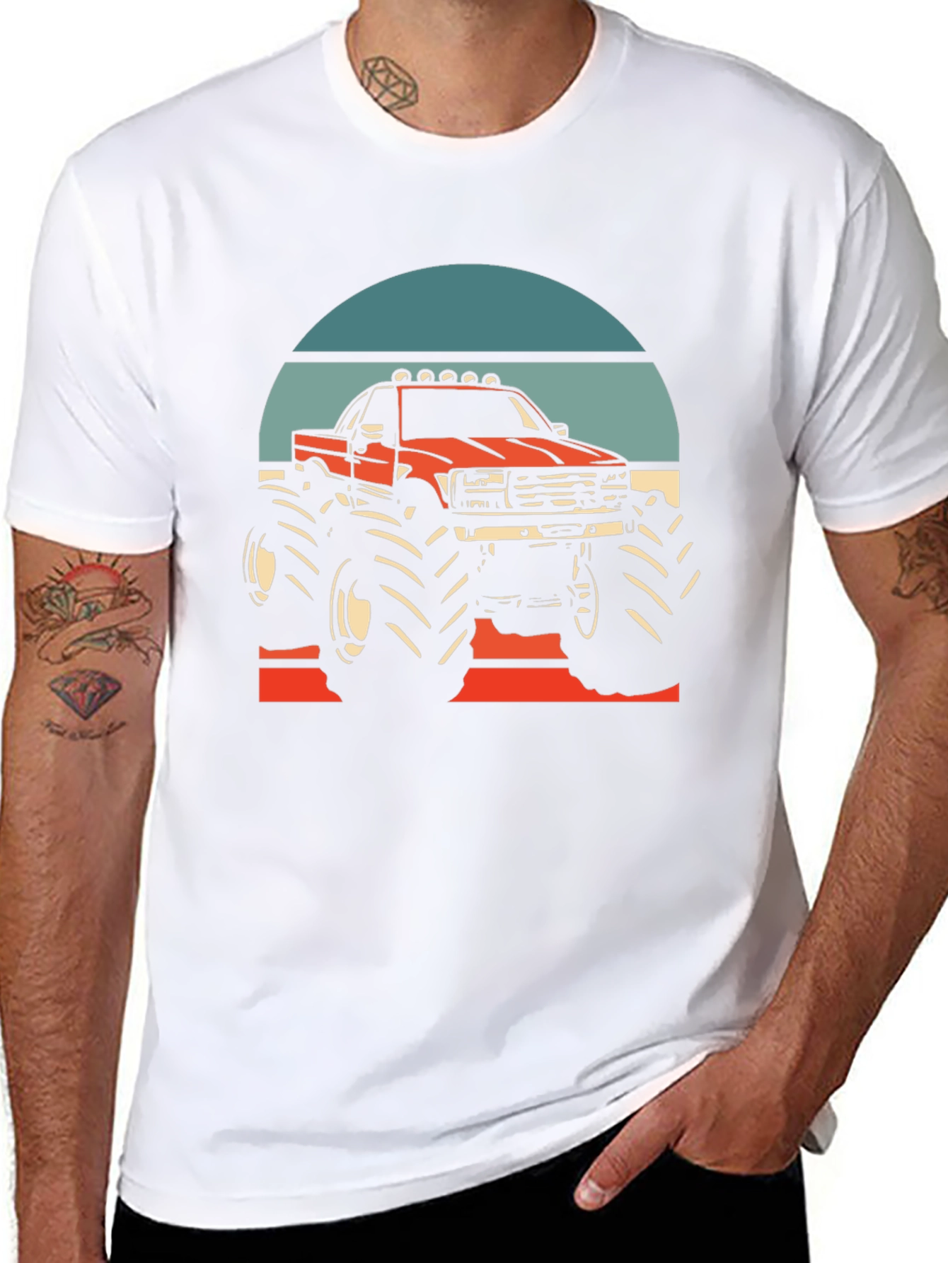 Monster Truck Graphic Tee - Retro Design