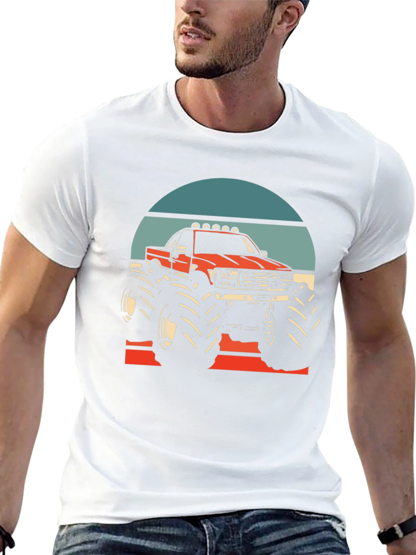 Monster Truck Graphic Tee - Retro Design