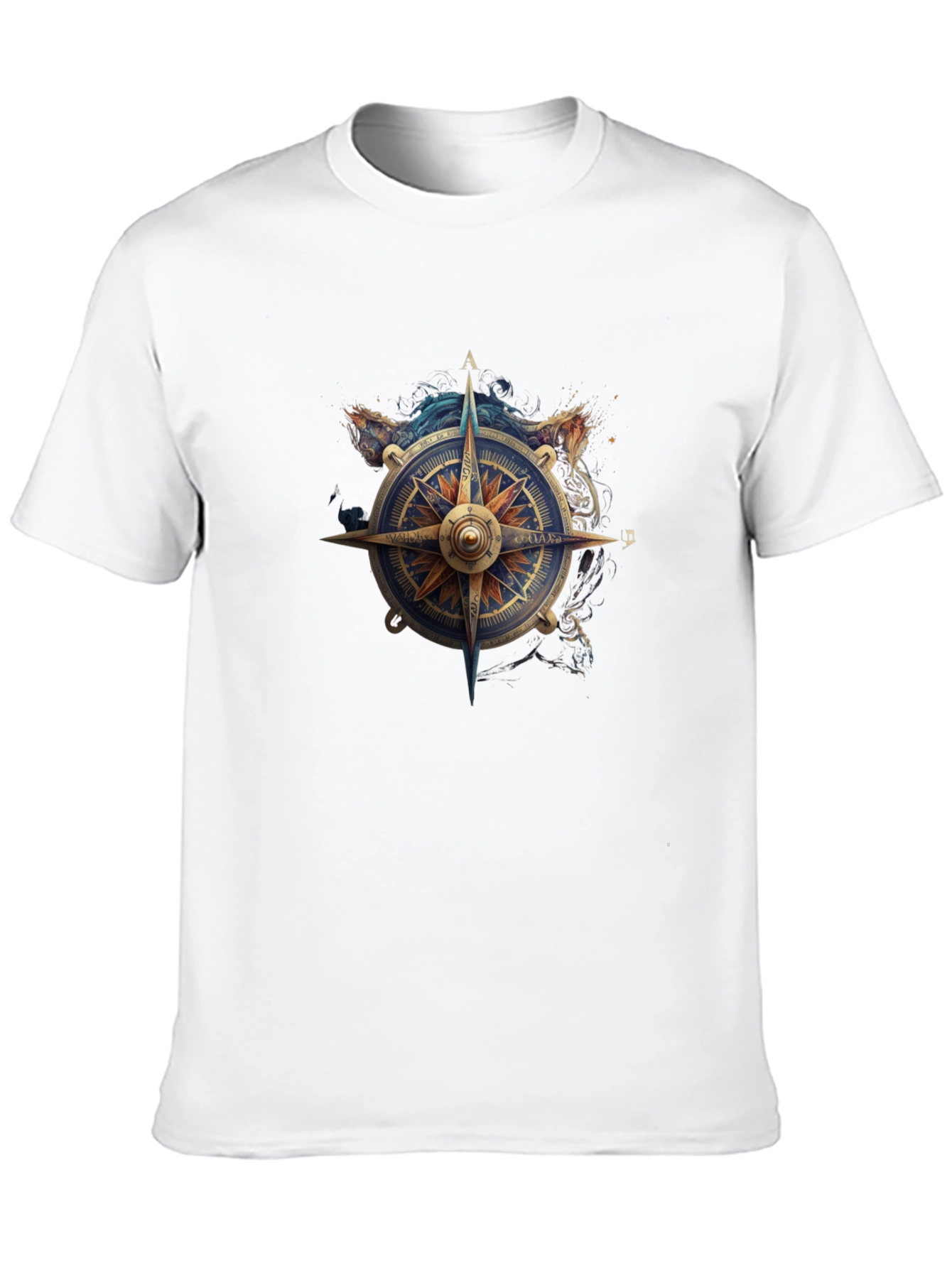 Nautical Compass Graphic Tee - Stylish Black T-Shirt