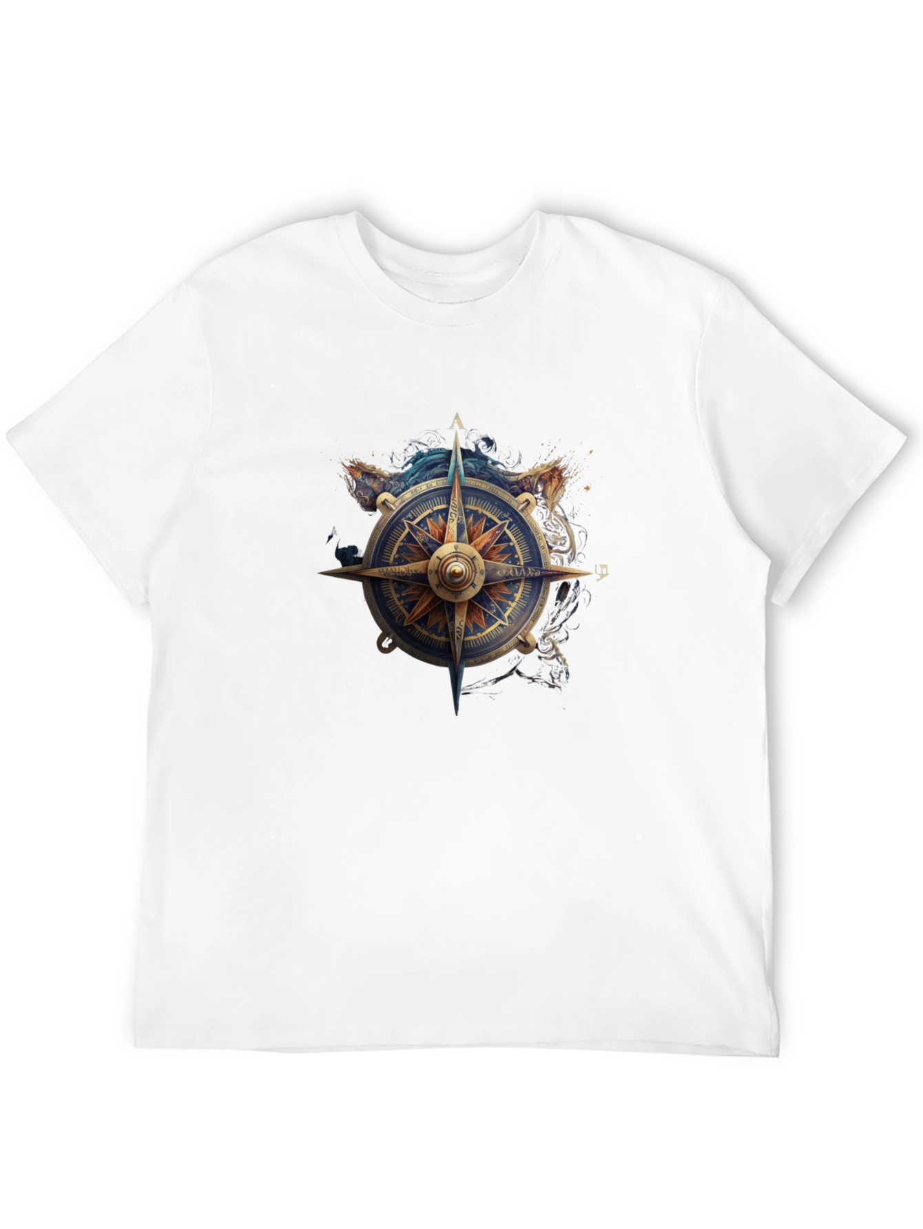 Nautical Compass Graphic Tee - Stylish Black T-Shirt