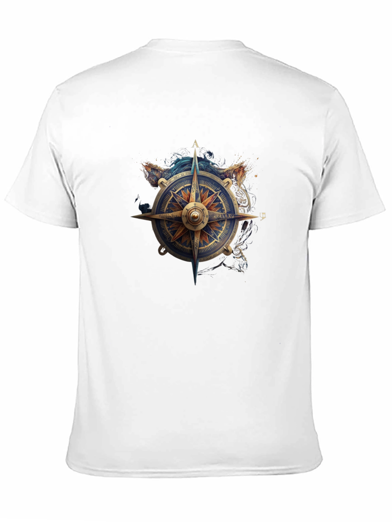 Nautical Compass Graphic Tee - Stylish Black T-Shirt
