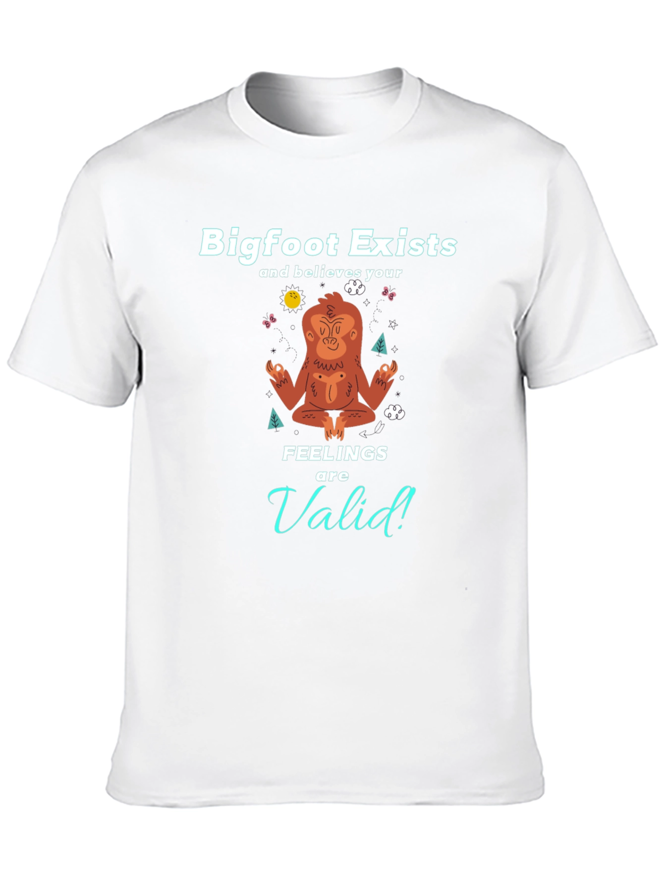 Bigfoot Exists Meditation T-Shirt