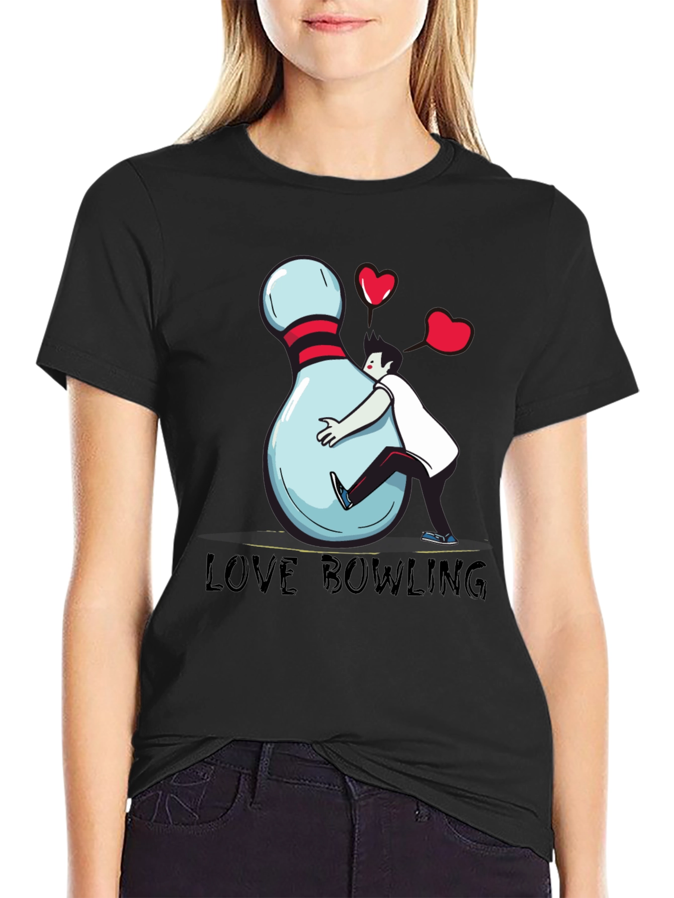 Love Bowling Graphic T-Shirt - Unisex Cotton Tee