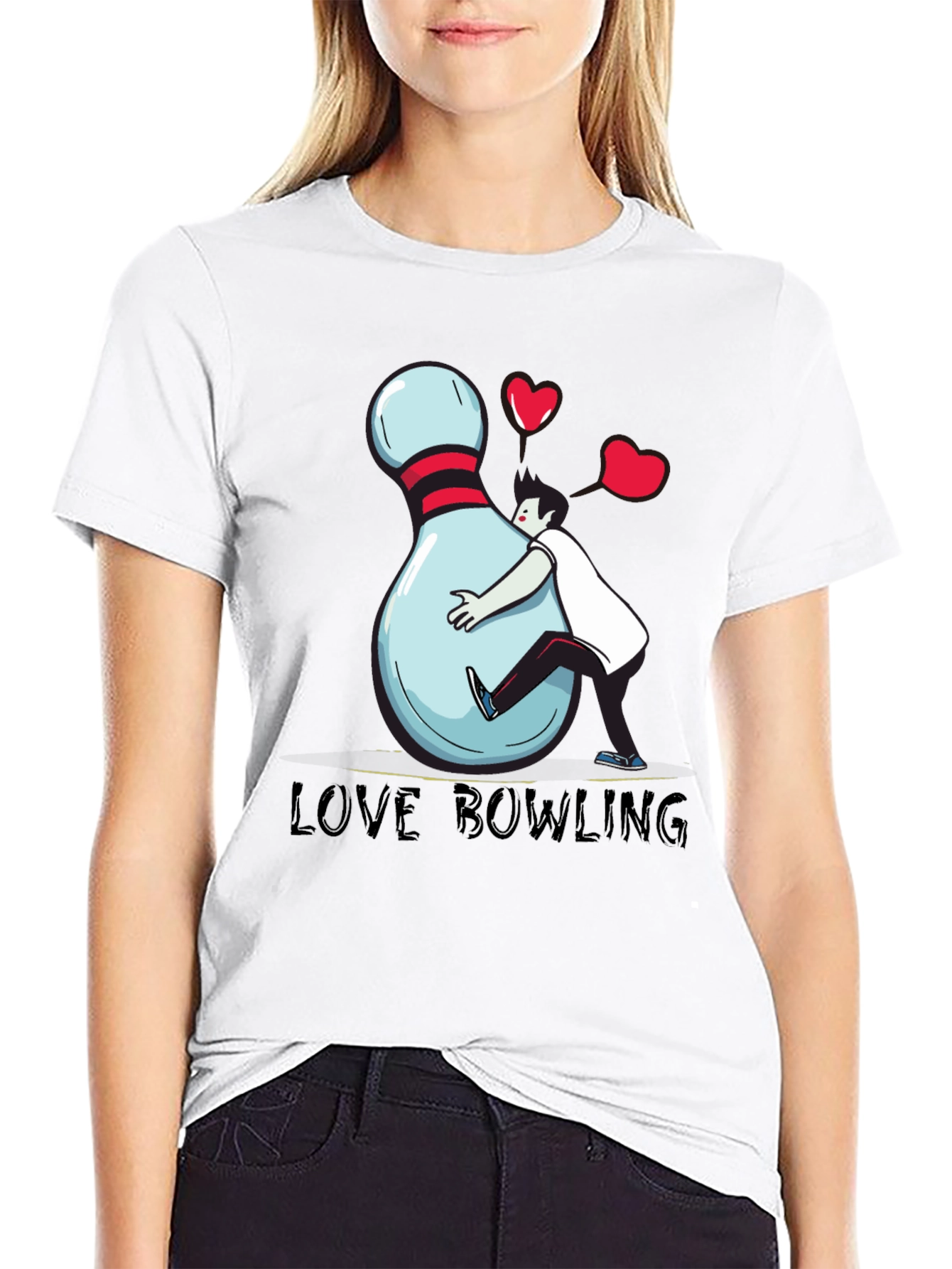 Love Bowling Graphic T-Shirt - Unisex Cotton Tee