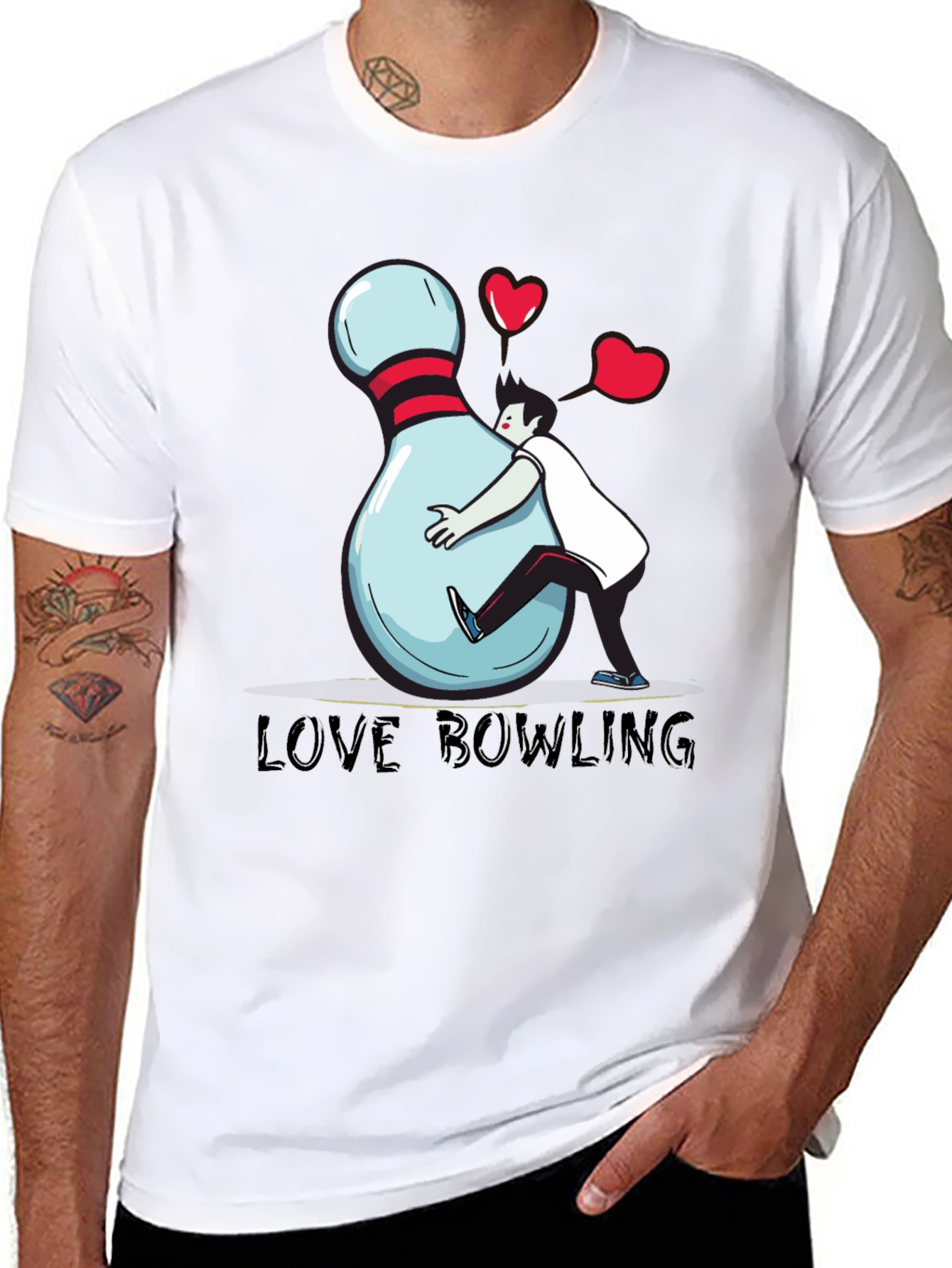 Love Bowling Graphic T-Shirt - Unisex Cotton Tee