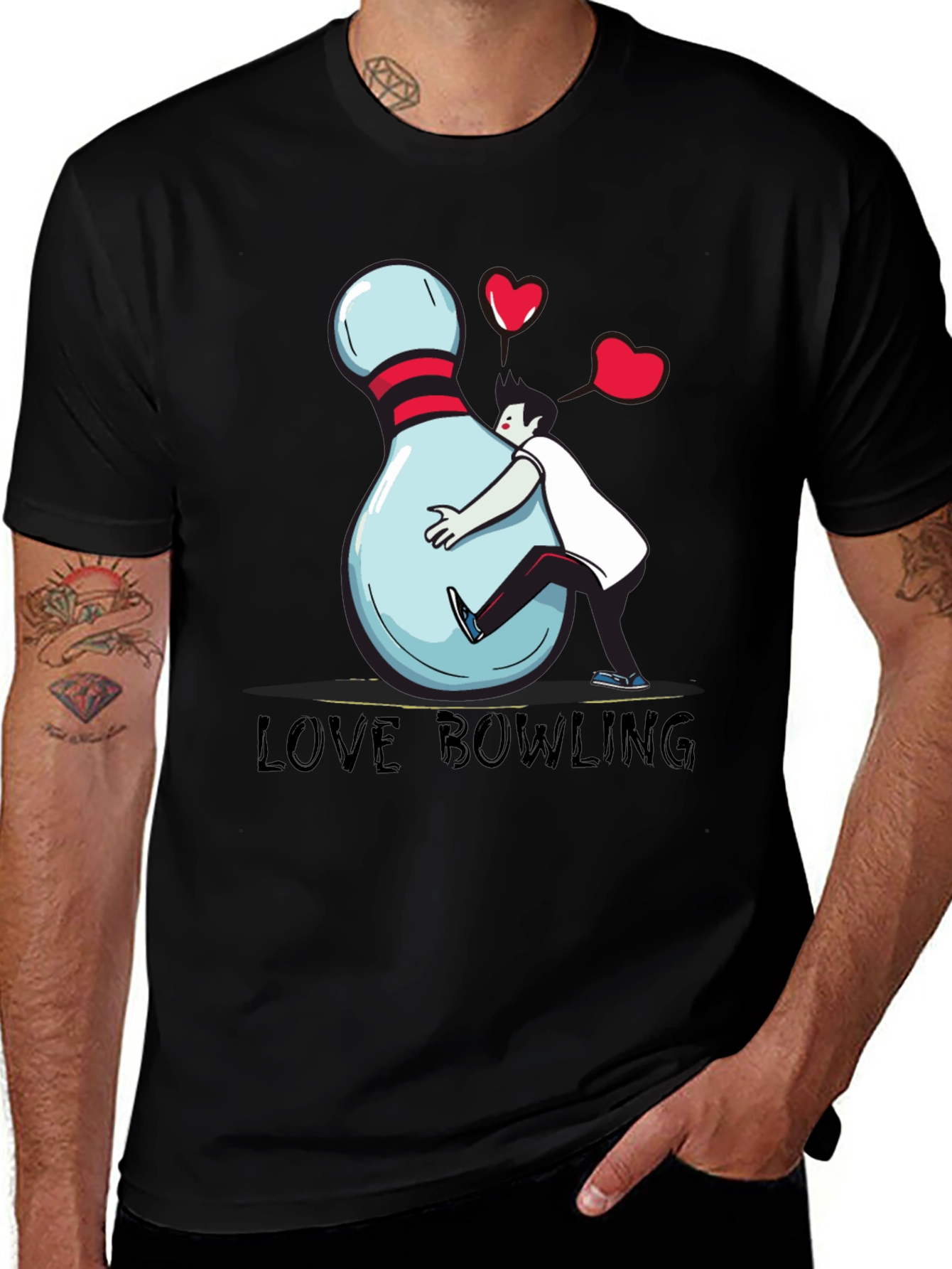 Love Bowling Graphic T-Shirt - Unisex Cotton Tee
