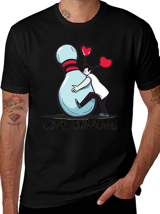 Love Bowling Graphic T-Shirt - Unisex Cotton Tee