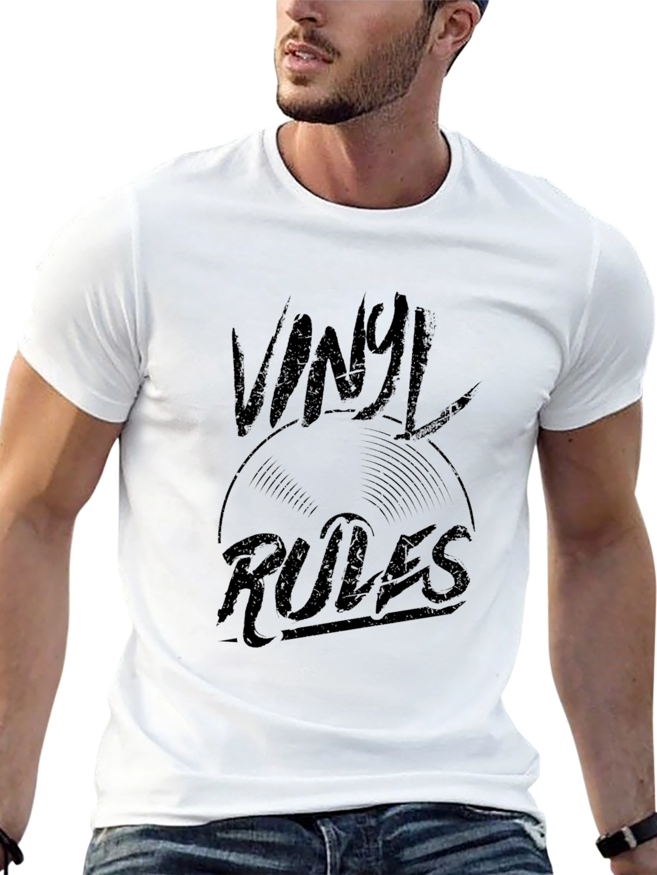 Vinyl Rules Graphic Tee - Music Lovers T-Shirt
