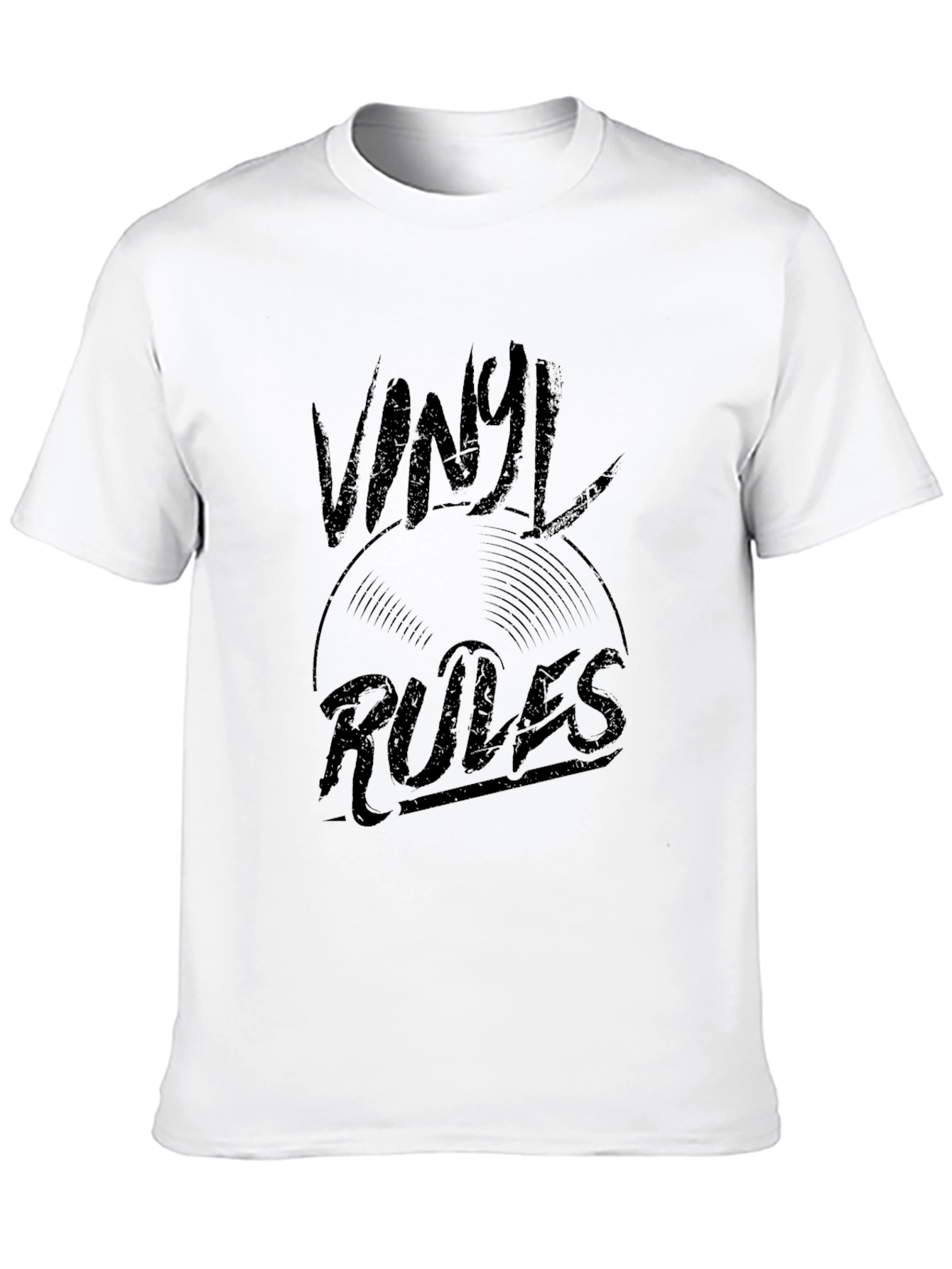 Vinyl Rules Graphic Tee - Music Lovers T-Shirt