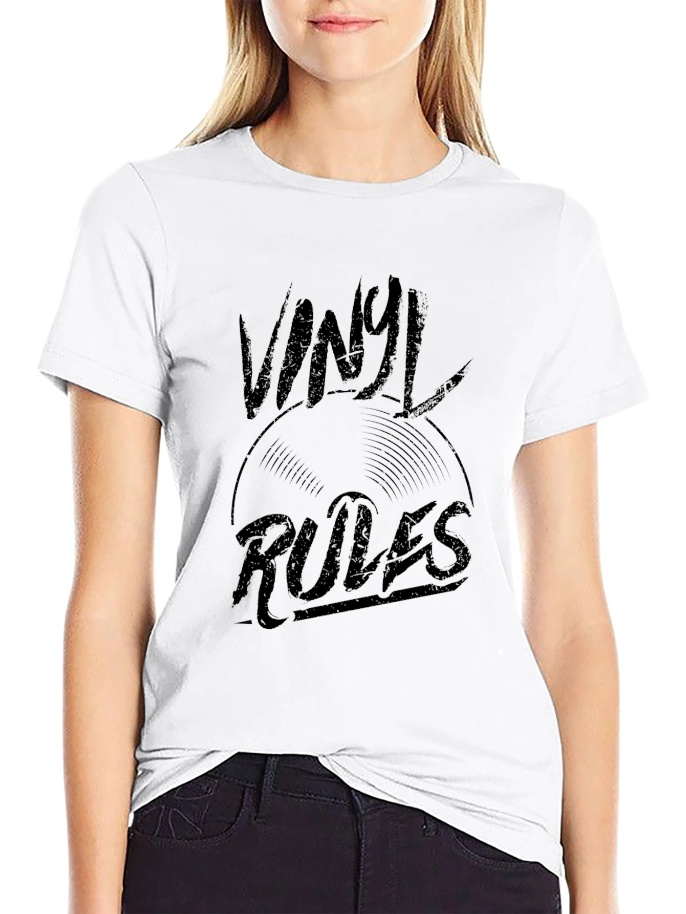 Vinyl Rules Graphic Tee - Music Lovers T-Shirt