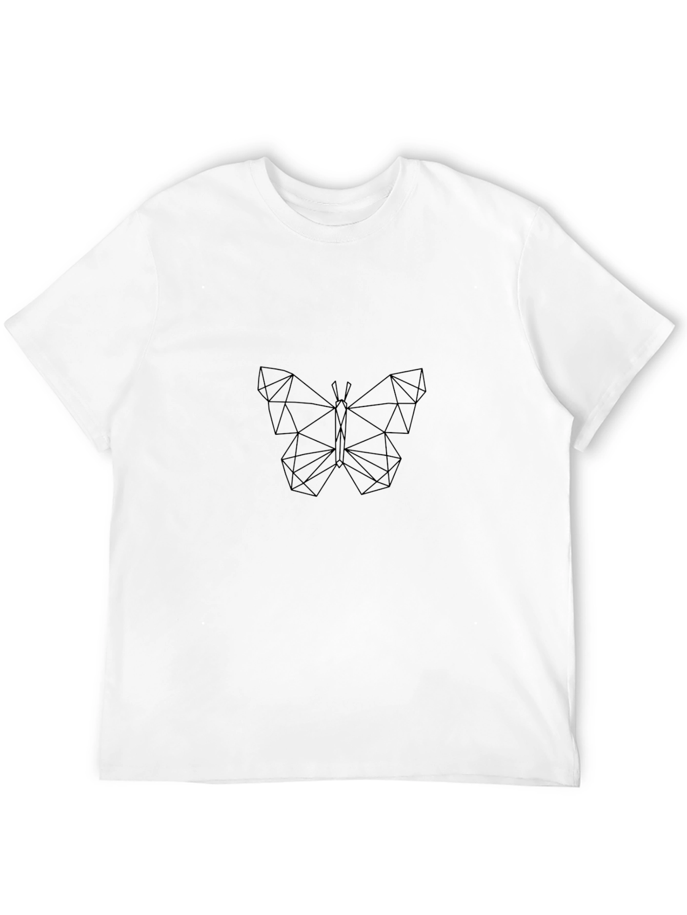 Geometric Butterfly Black T-Shirt
