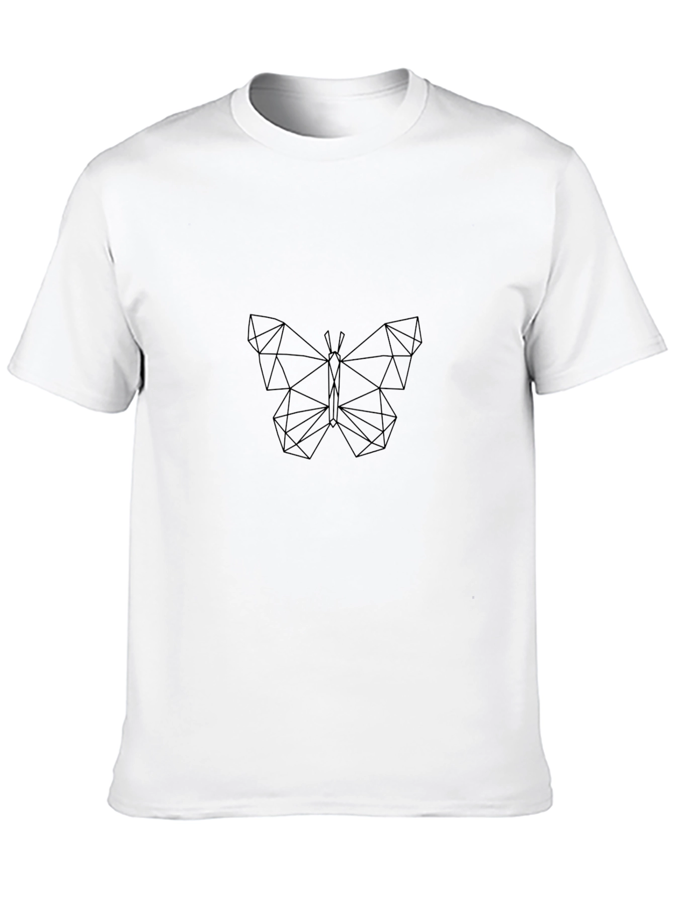 Geometric Butterfly Black T-Shirt