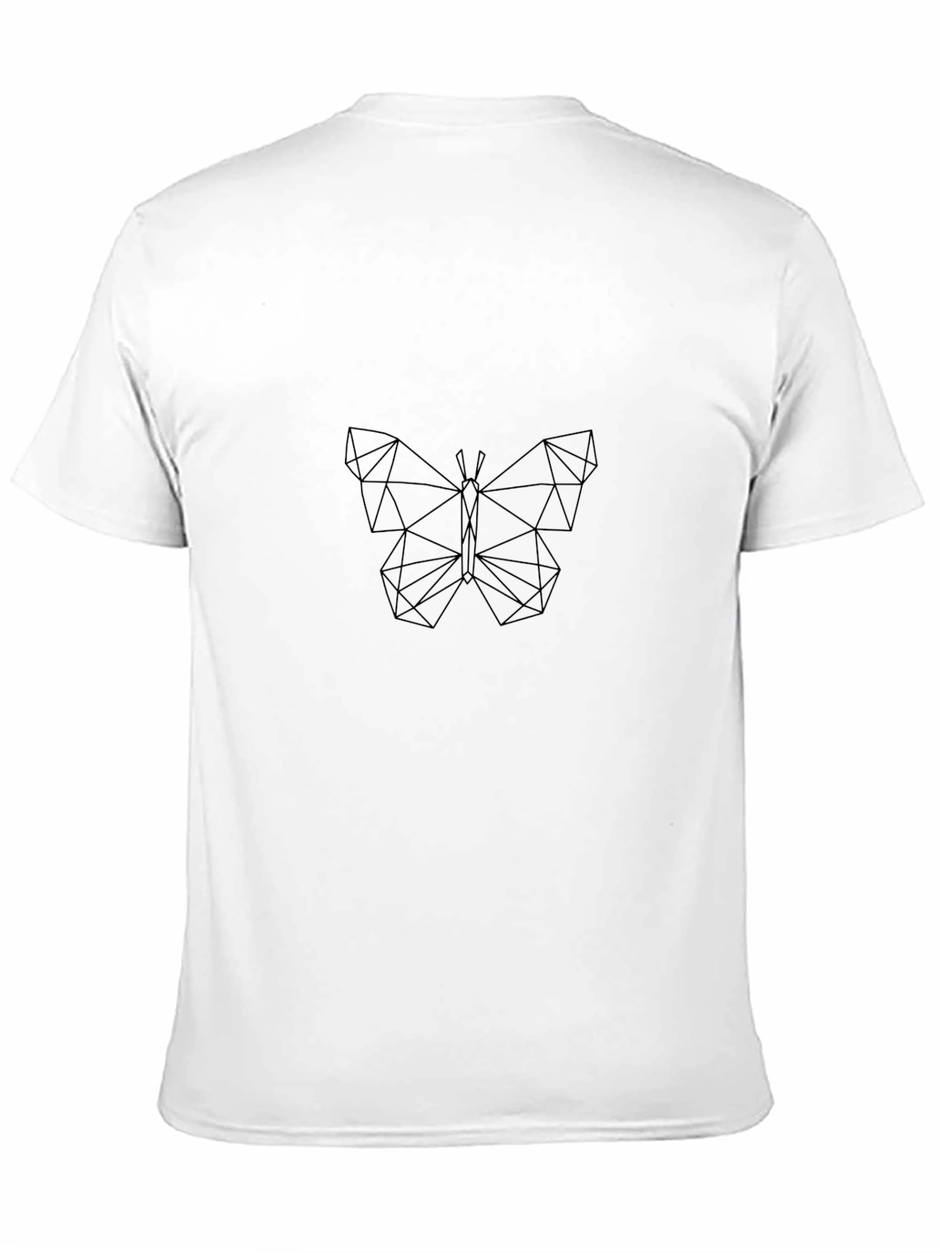 Geometric Butterfly Black T-Shirt