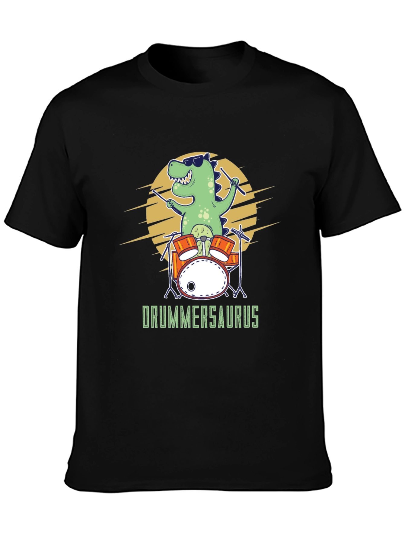 Drummersaurus T-Shirt - Funny Dinosaur Drummer Tee