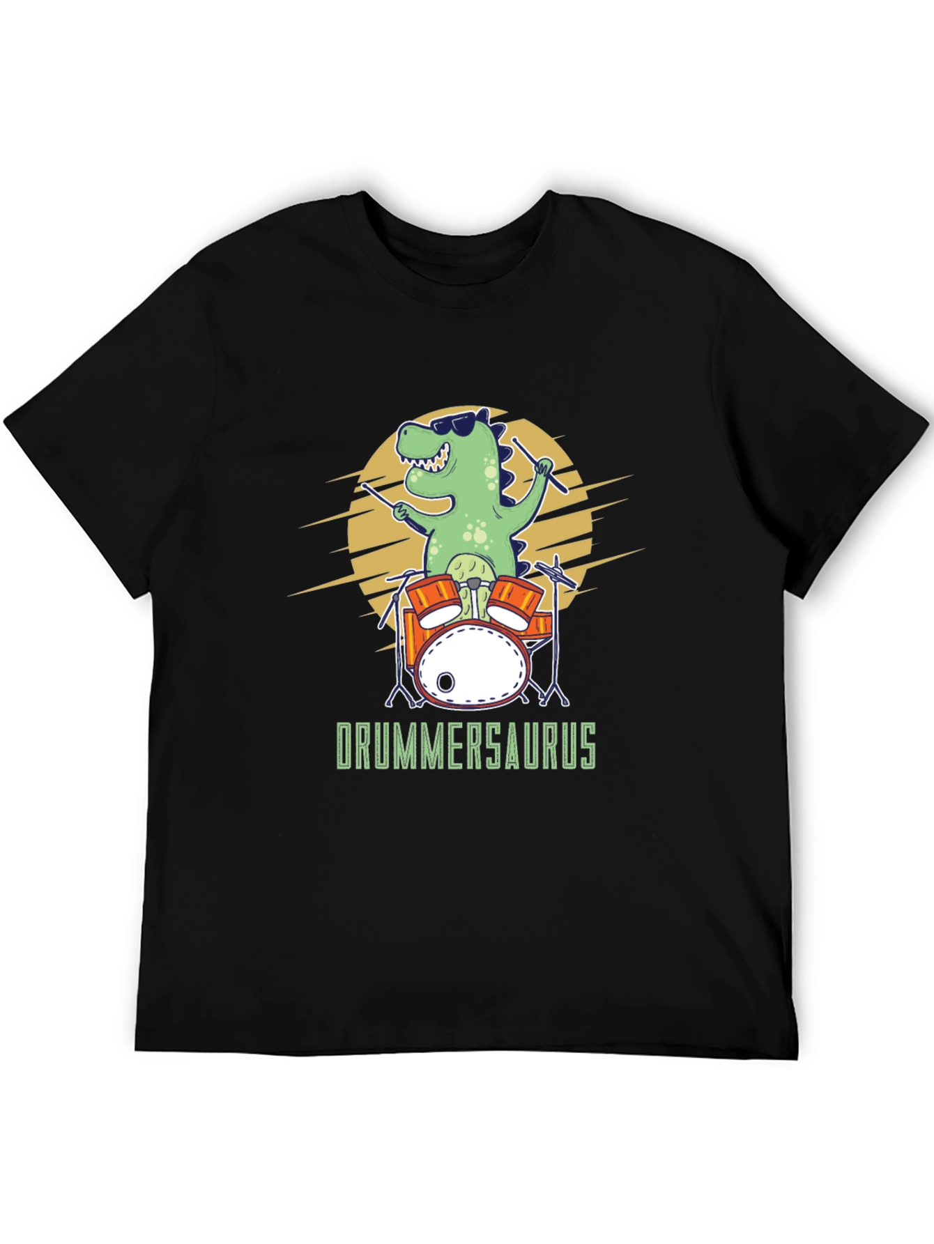 Drummersaurus T-Shirt - Funny Dinosaur Drummer Tee