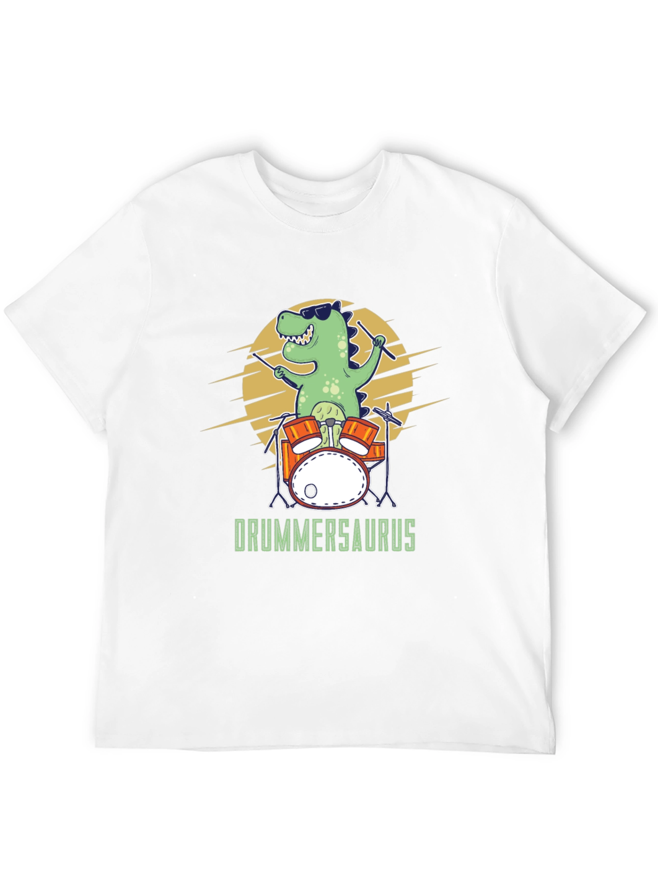 Drummersaurus T-Shirt - Funny Dinosaur Drummer Tee