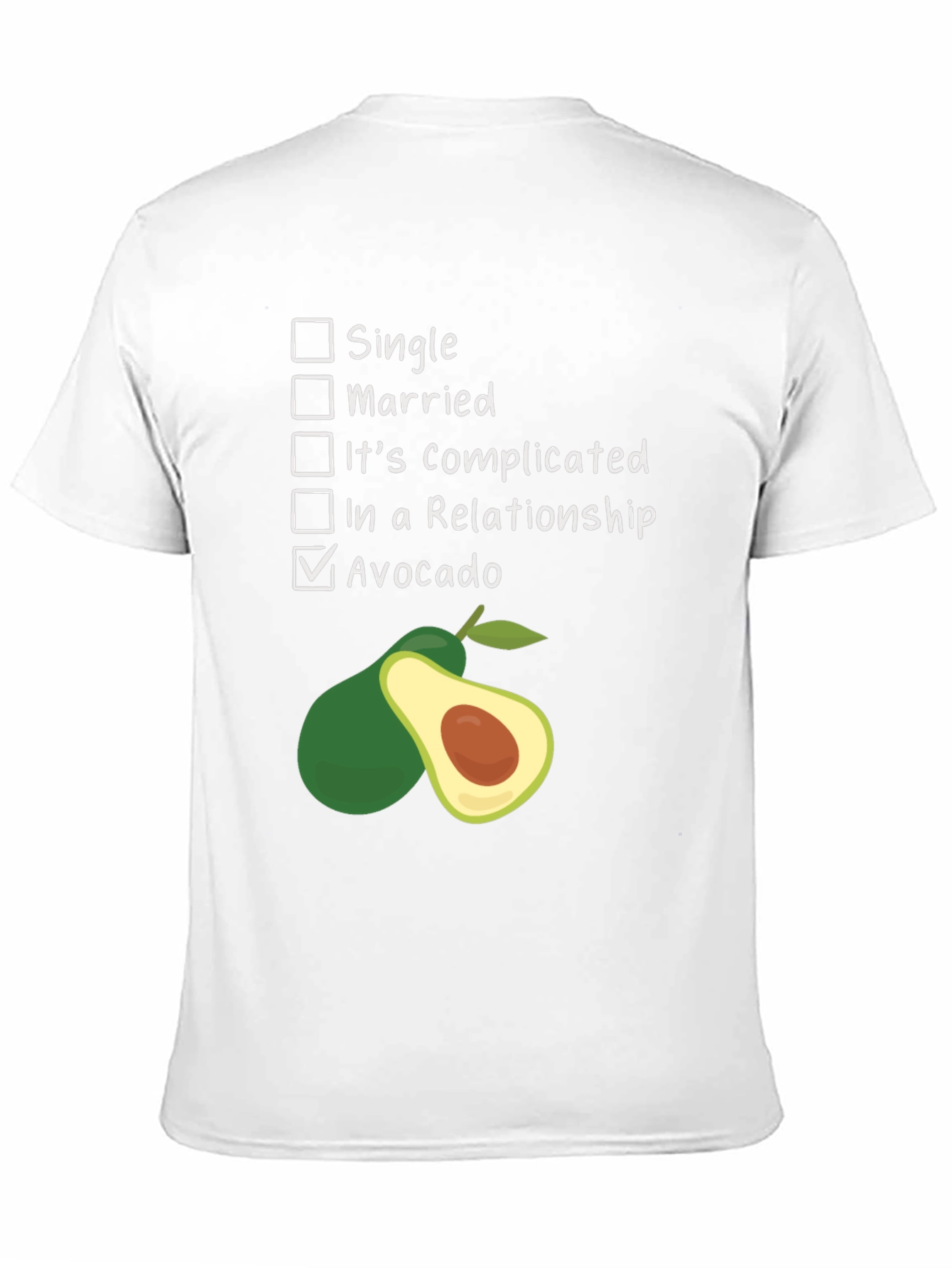 Avocado Relationship Status Graphic T-Shirt
