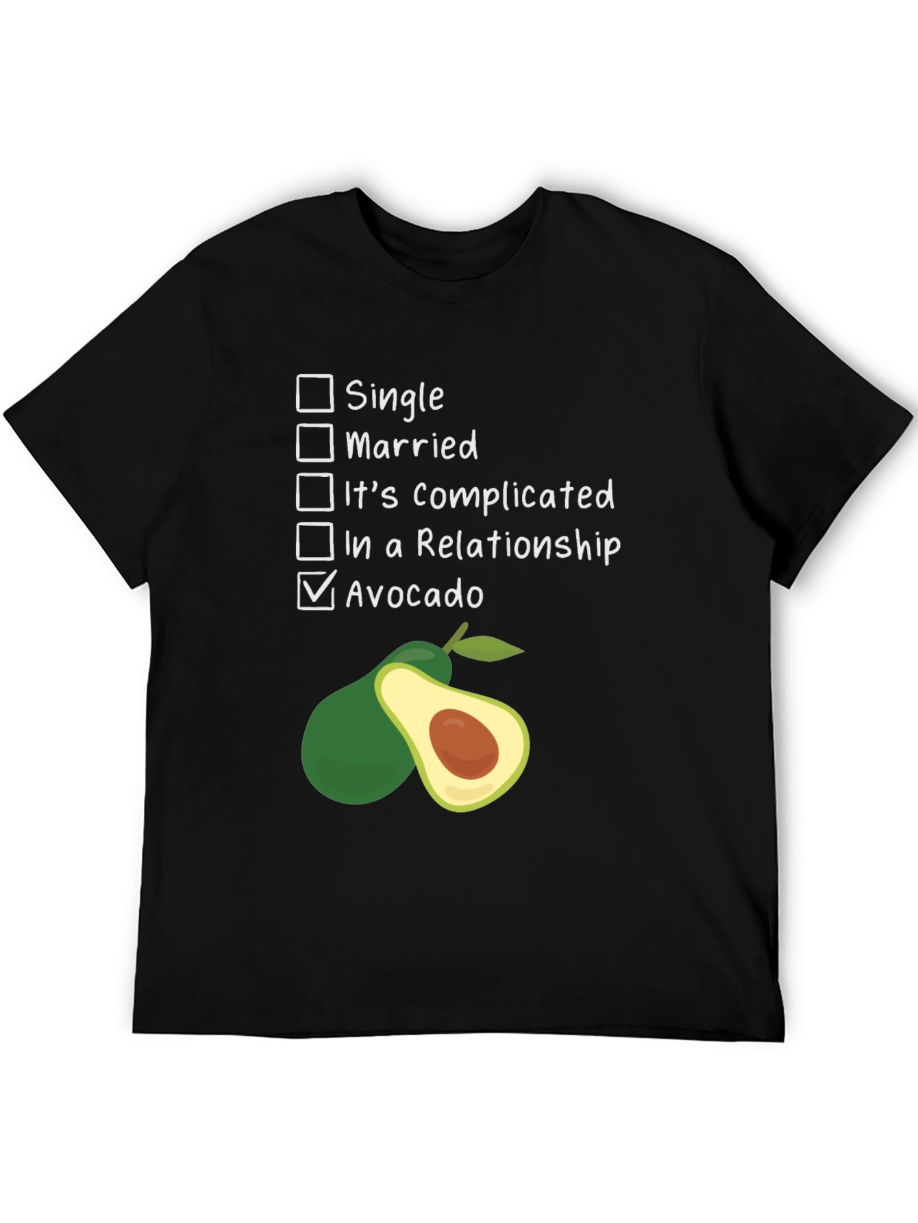 Avocado Relationship Status Graphic T-Shirt