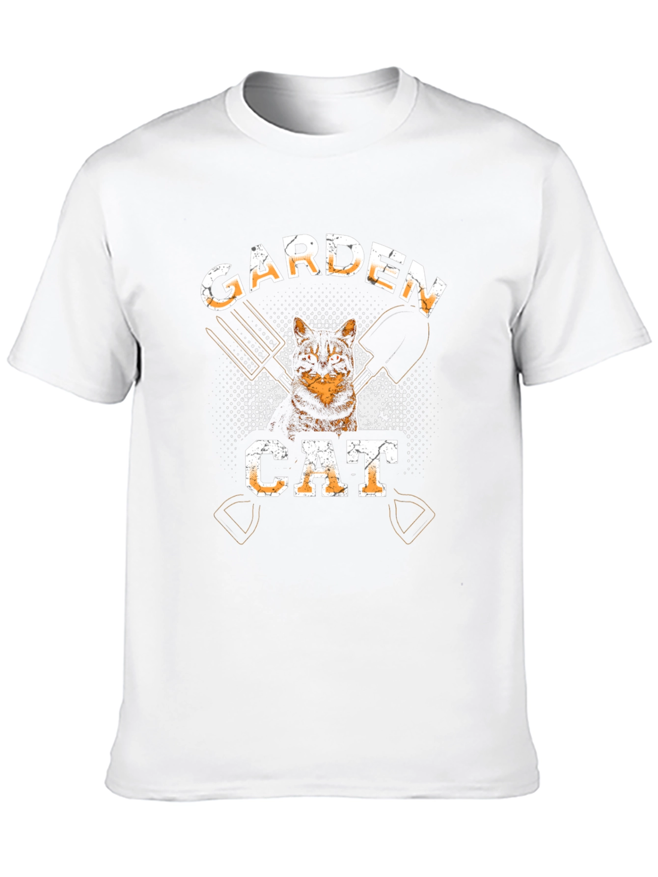 Garden Cat T-Shirt - Black Cotton Tee