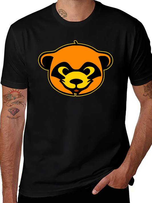 Funky Raccoon Graphic Black T-Shirt