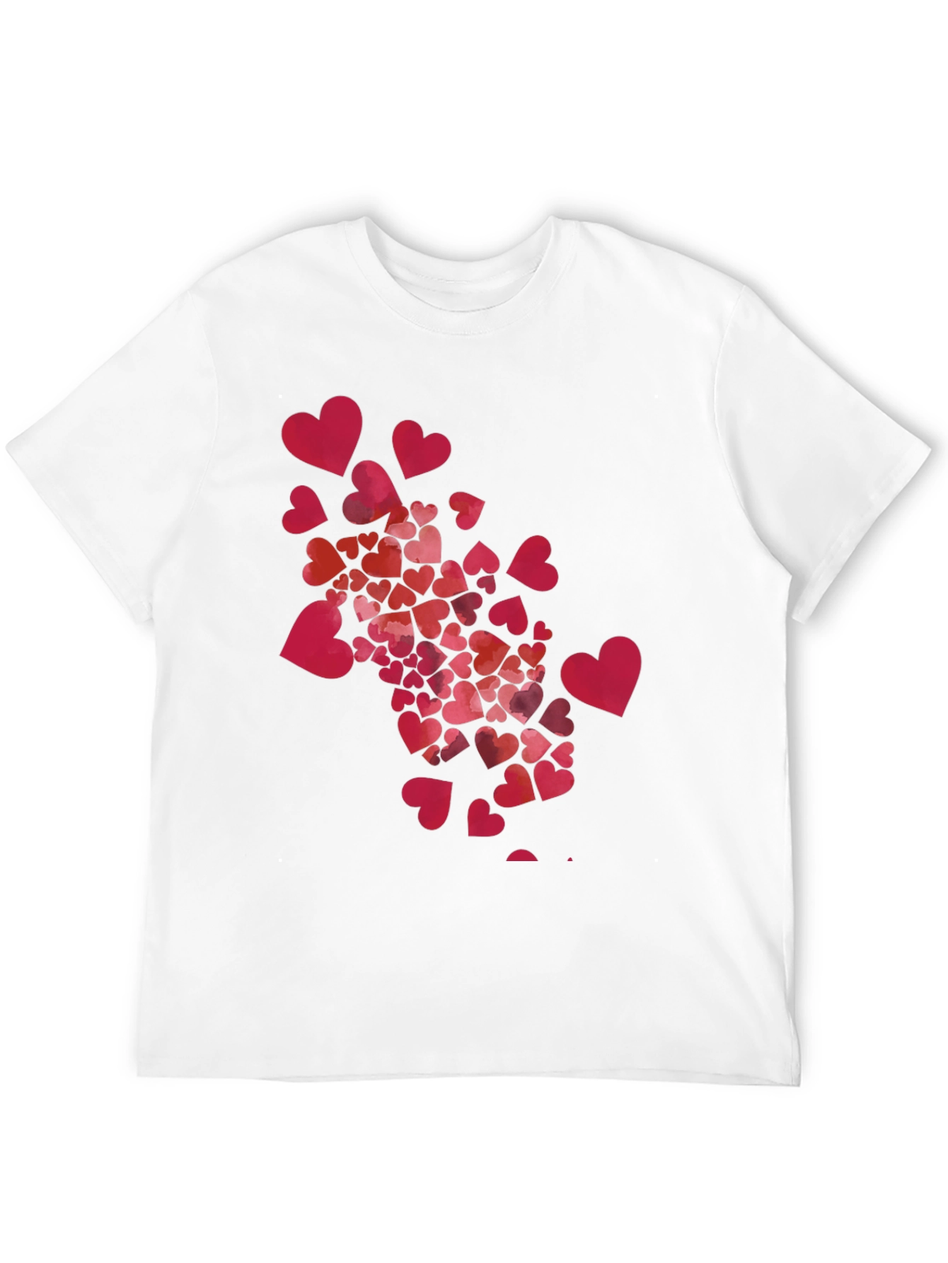 Heart Burst Graphic Black Tee Shirt Valentines Day