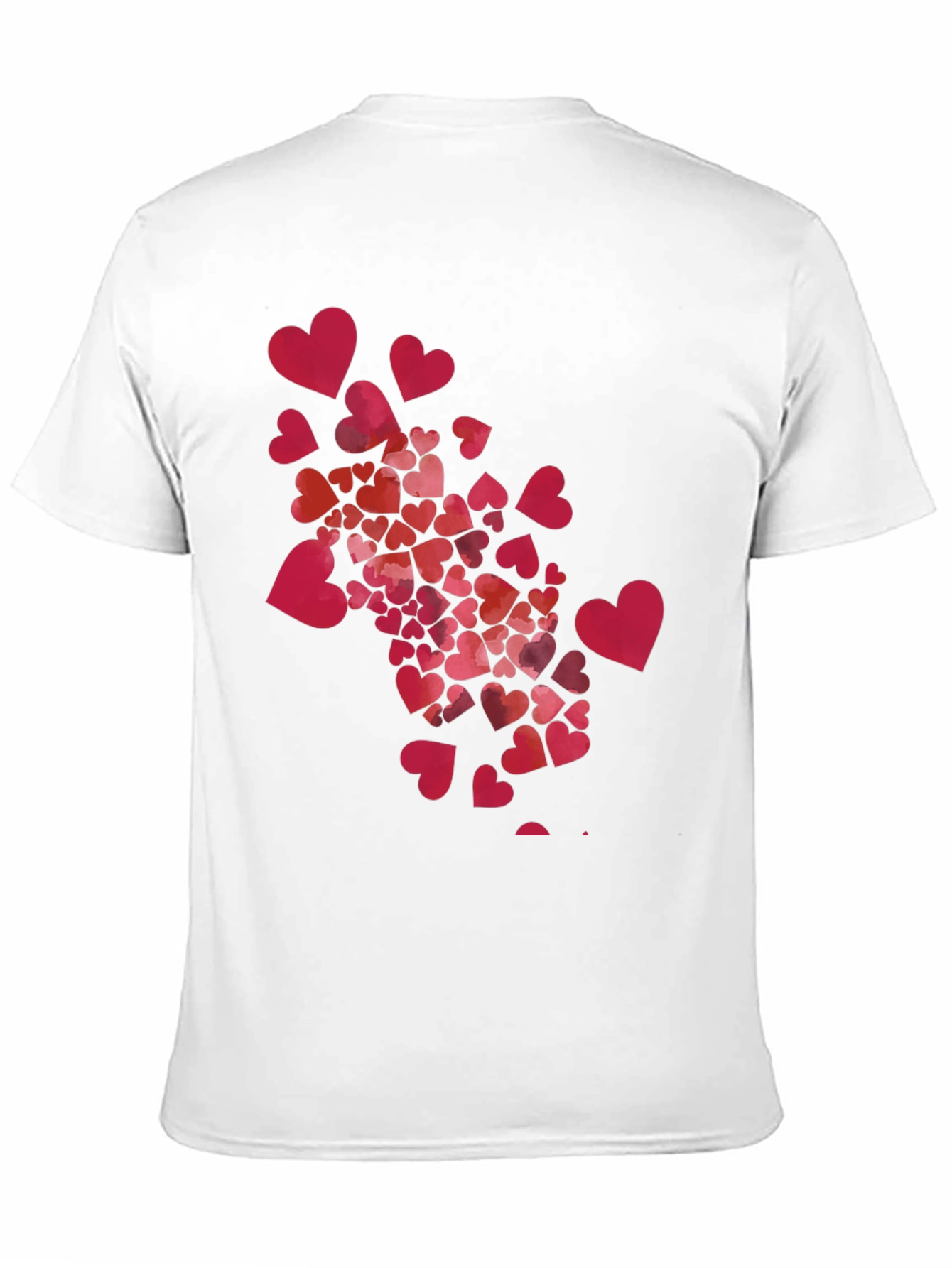 Heart Burst Graphic Black Tee Shirt Valentines Day