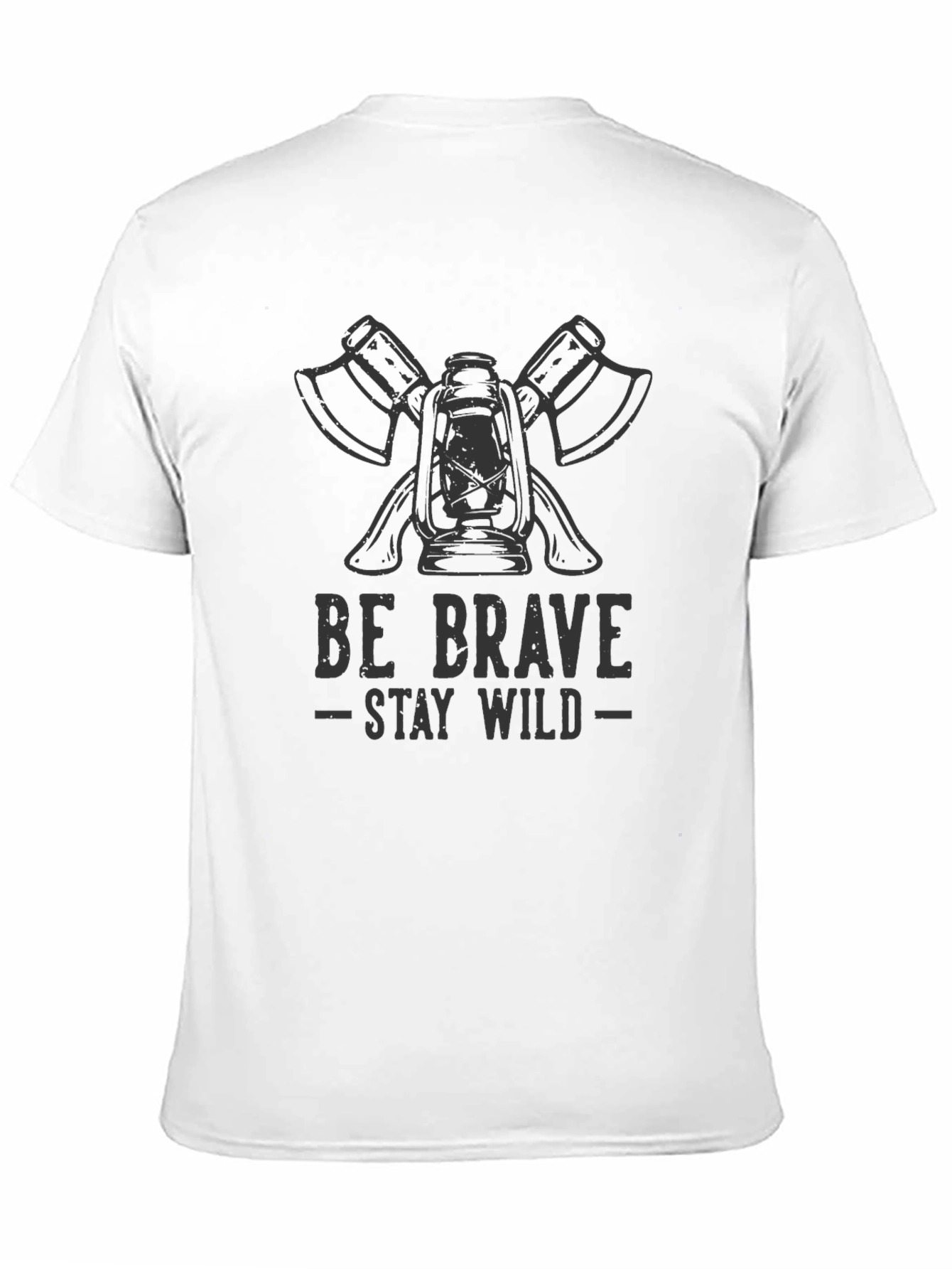 Be Brave Stay Wild Graphic Tee - Black