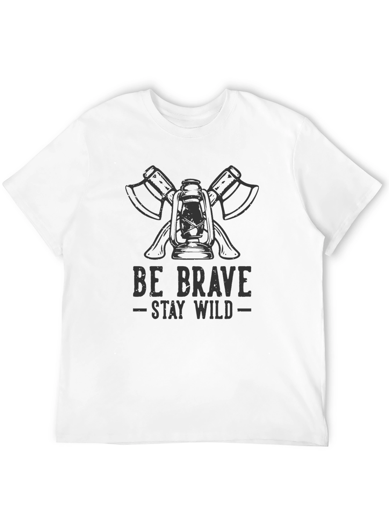Be Brave Stay Wild Graphic Tee - Black