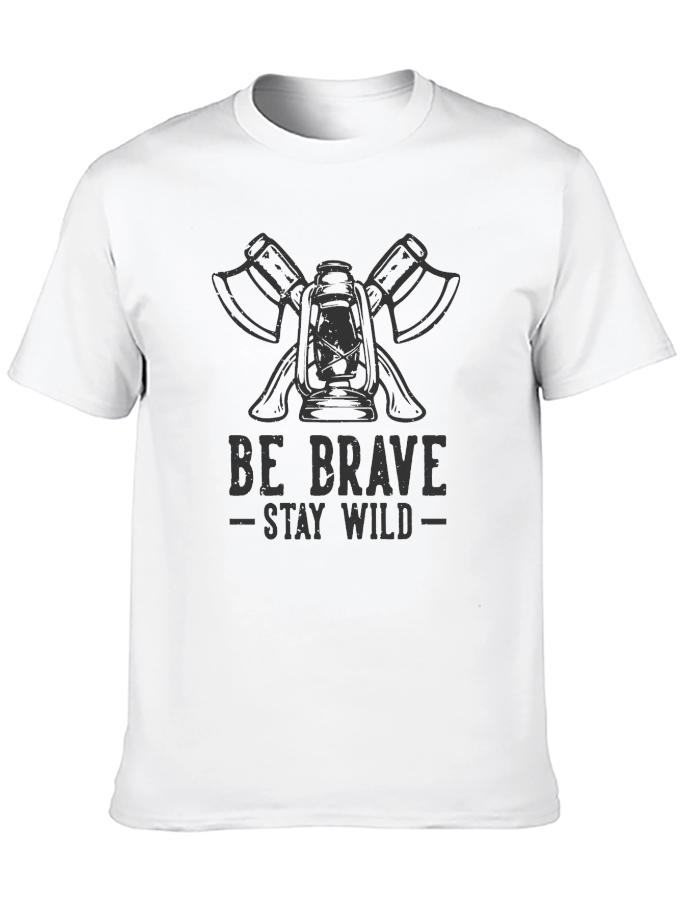 Be Brave Stay Wild Graphic Tee - Black