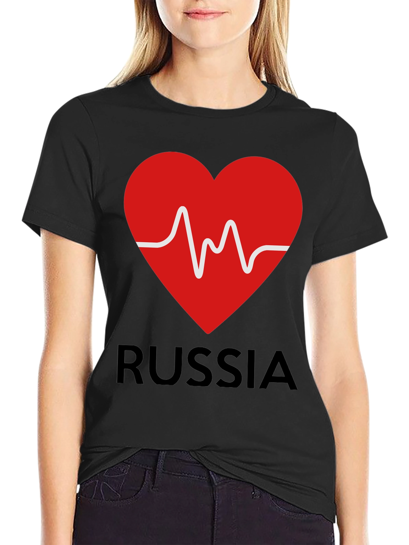Russia Heartbeat T-Shirt - Stylish Graphic Tee