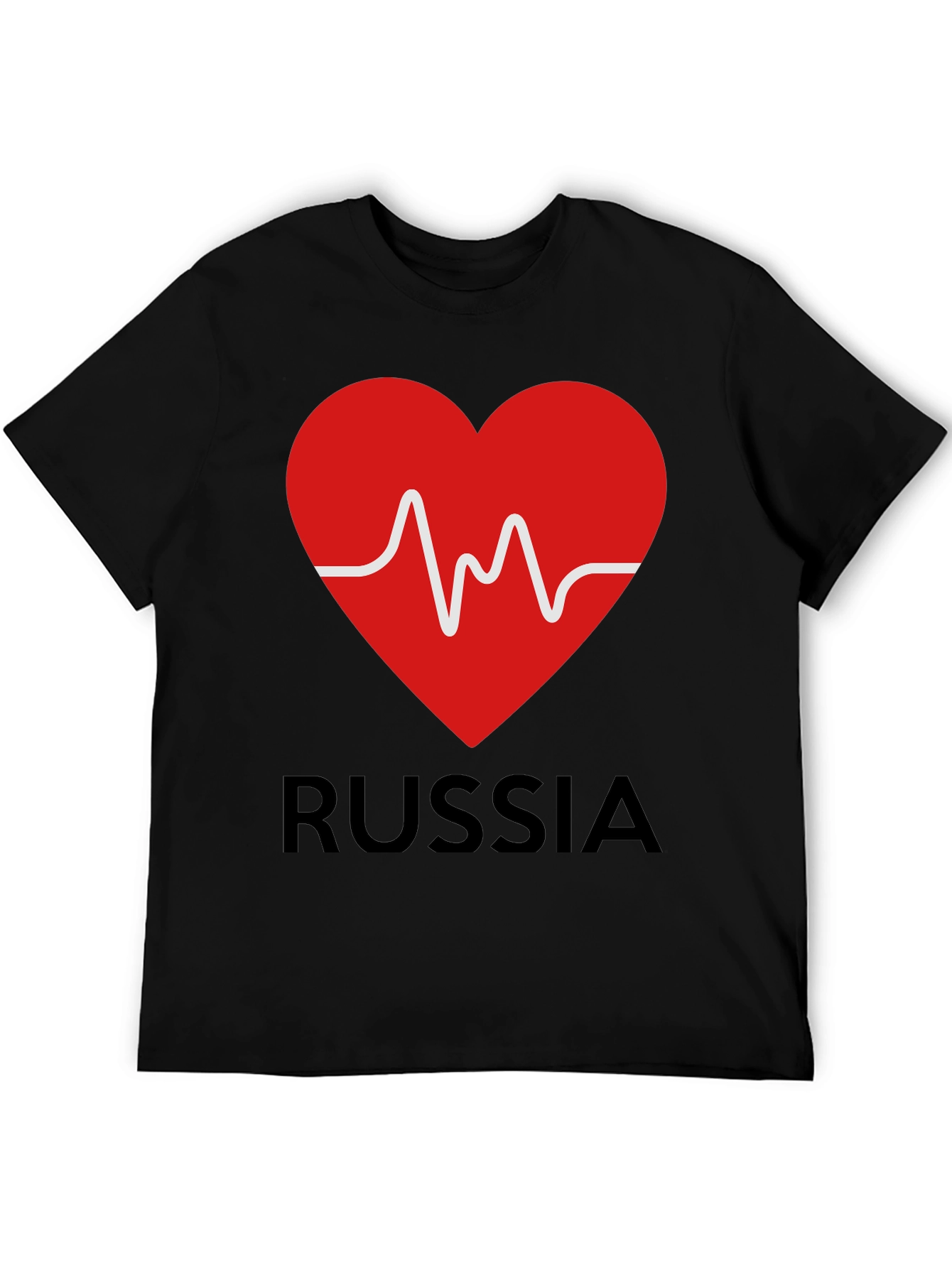 Russia Heartbeat T-Shirt - Stylish Graphic Tee