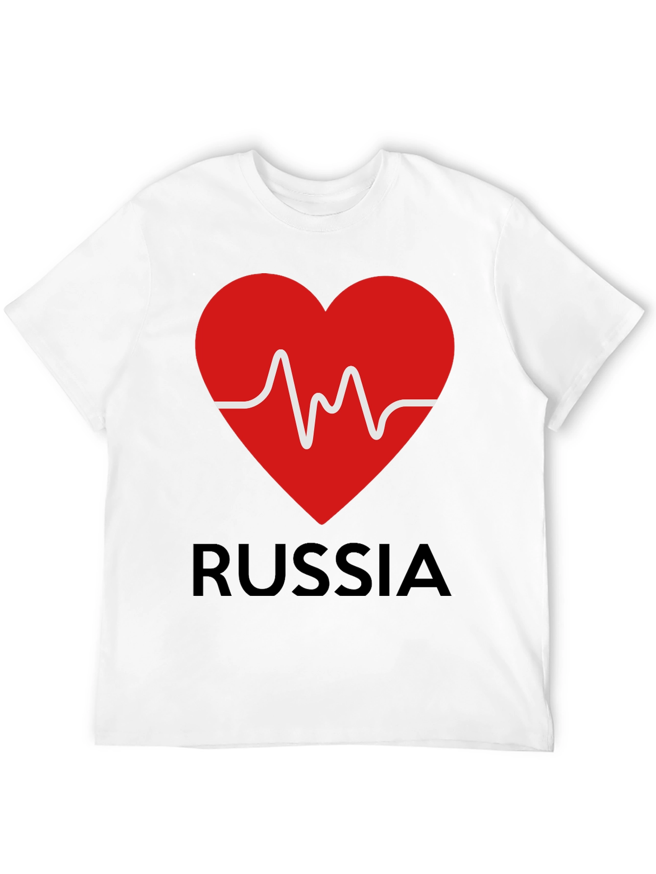 Russia Heartbeat T-Shirt - Stylish Graphic Tee