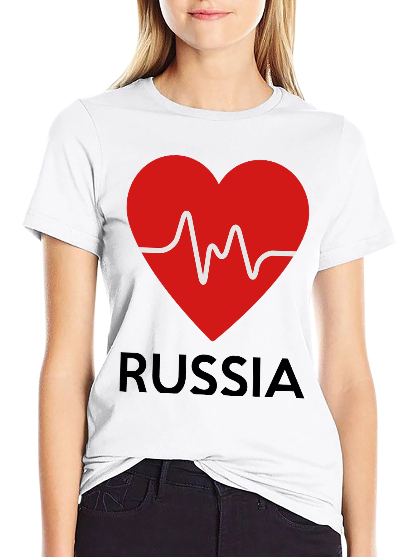 Russia Heartbeat T-Shirt - Stylish Graphic Tee