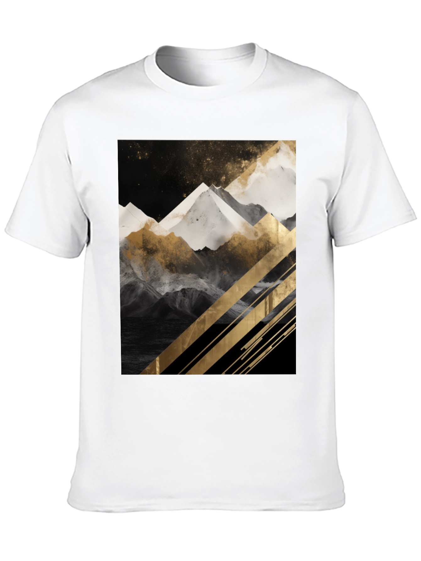 Mountain Graphic Tee - Modern Art T-Shirt