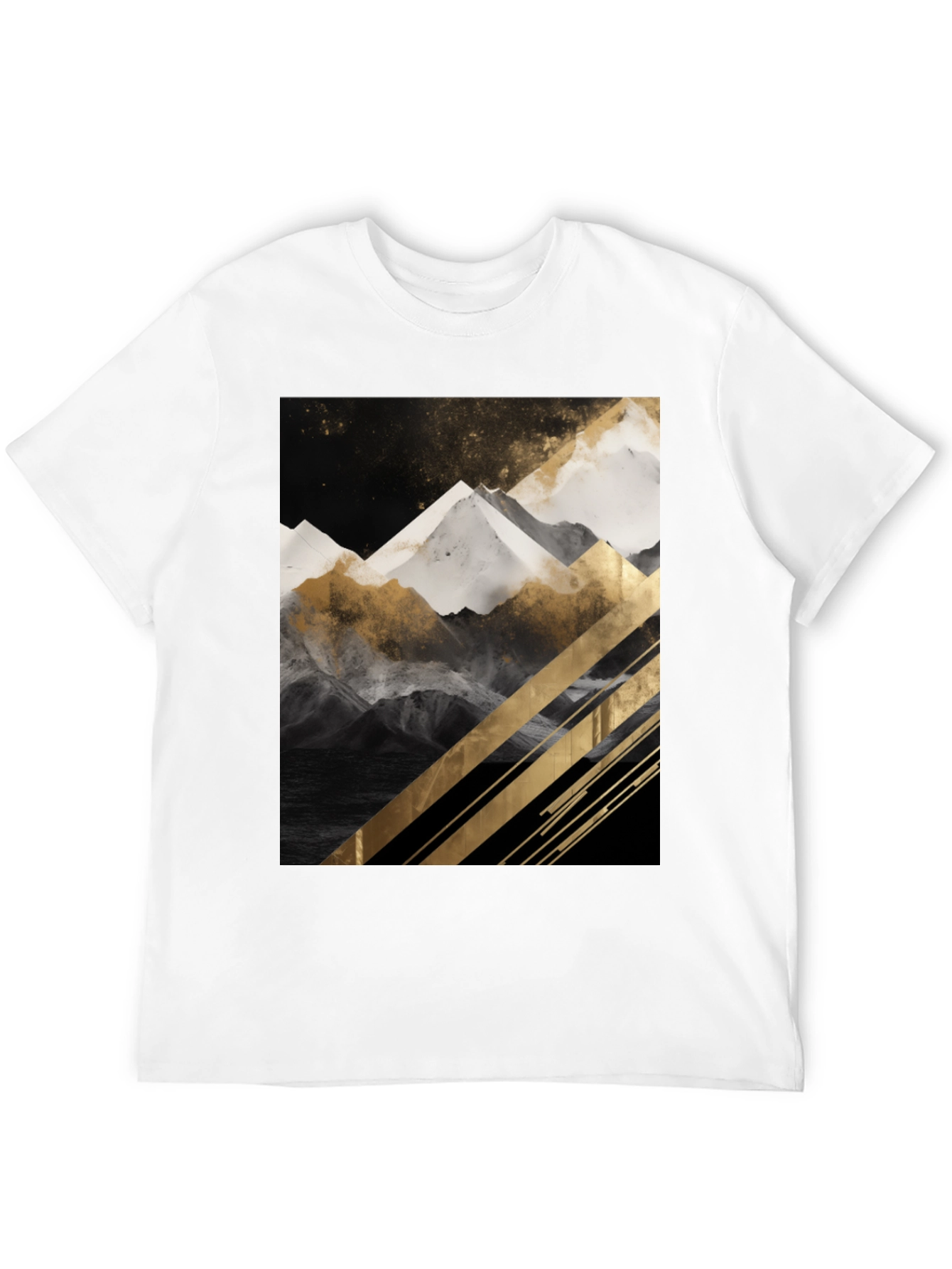 Mountain Graphic Tee - Modern Art T-Shirt