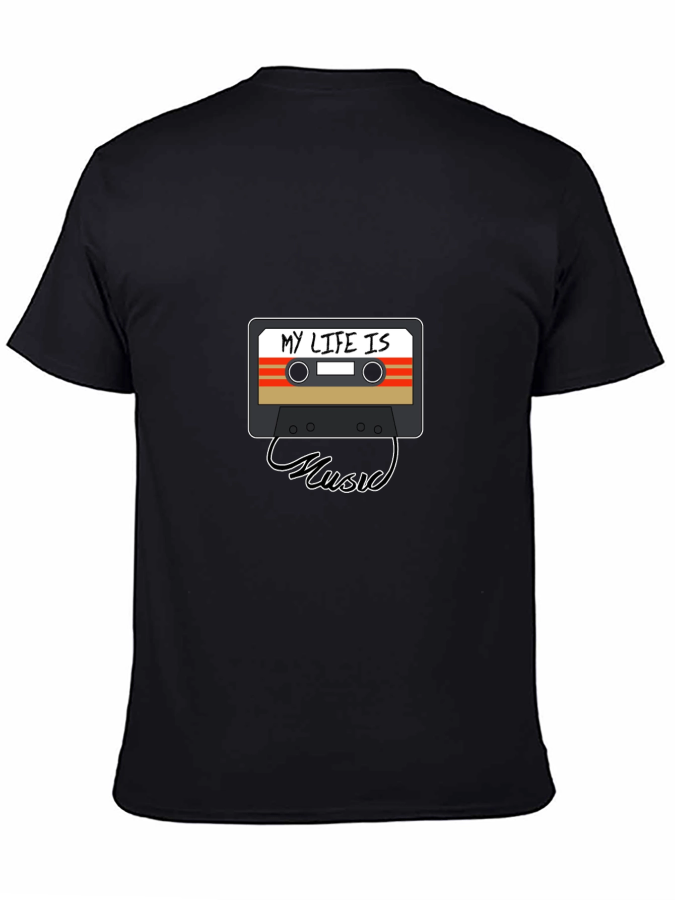 My Life Is Music Cassette Tape Graphic Tee