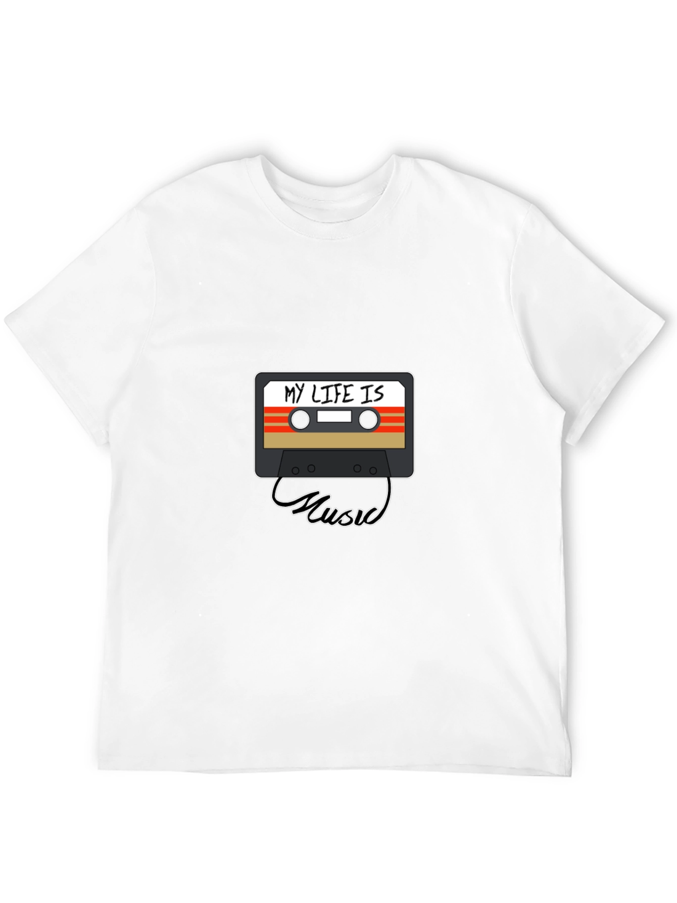My Life Is Music Cassette Tape Graphic Tee