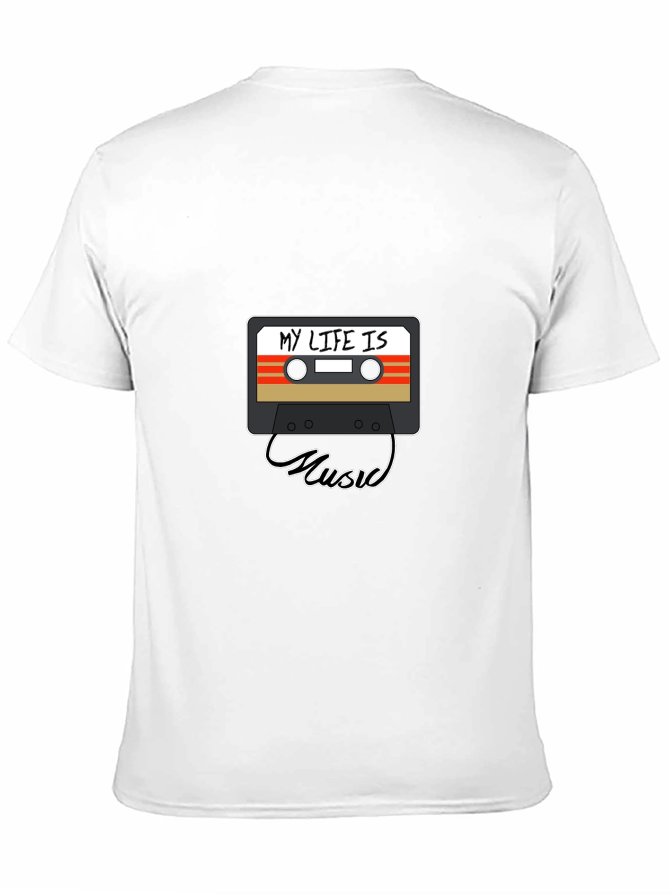 My Life Is Music Cassette Tape Graphic Tee