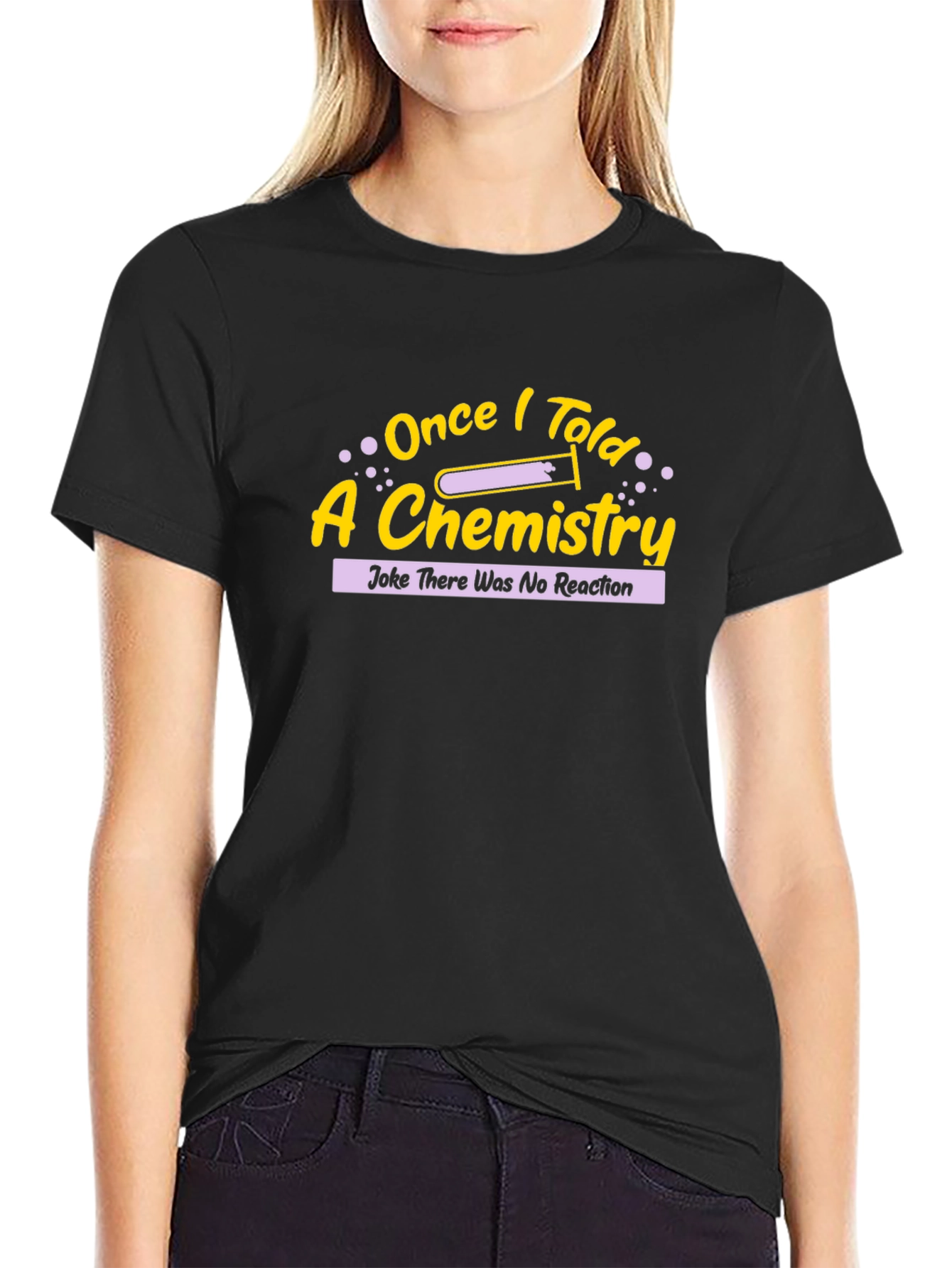 Chemistry Joke T-Shirt - No Reaction Tee