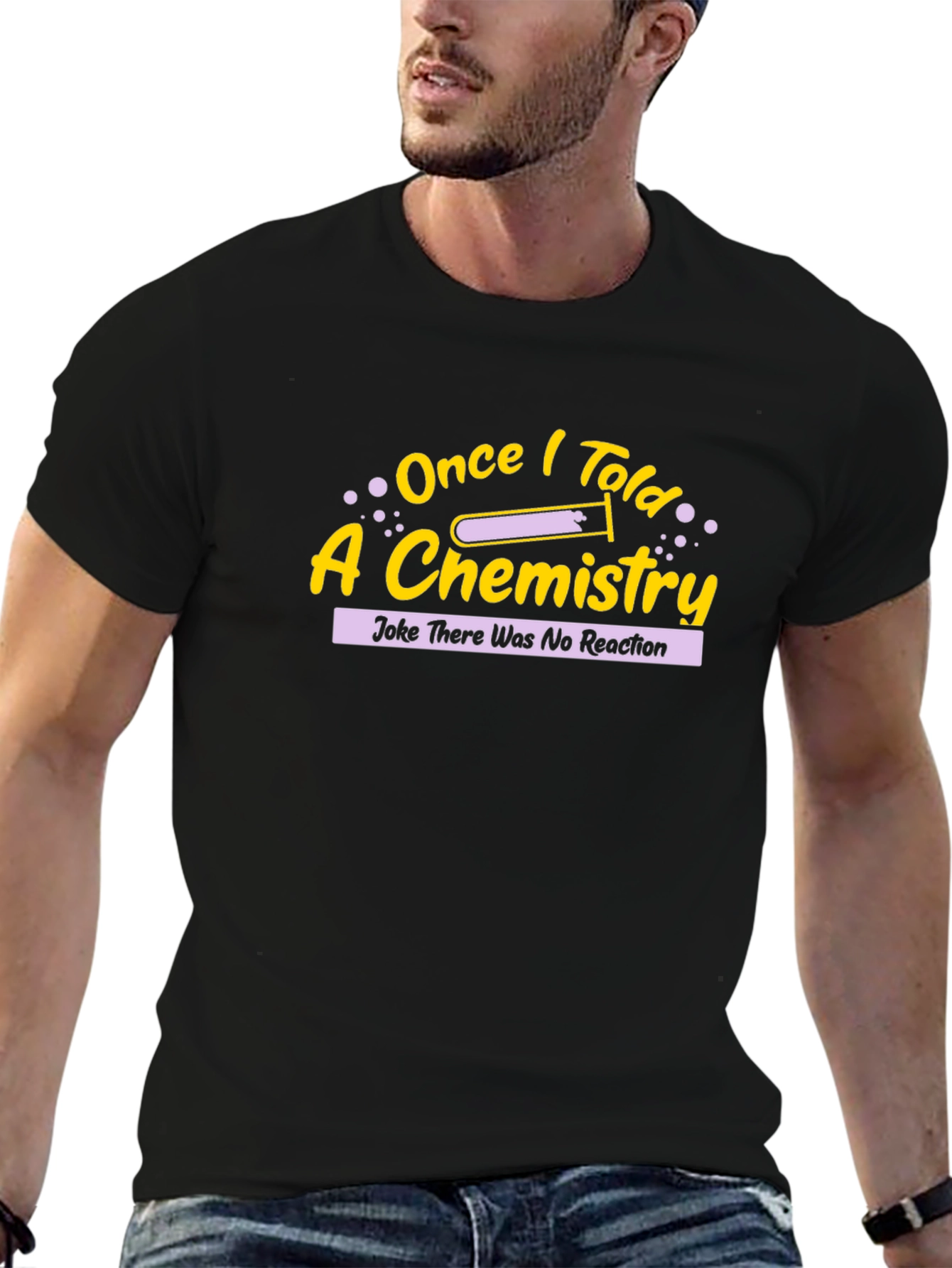 Chemistry Joke T-Shirt - No Reaction Tee