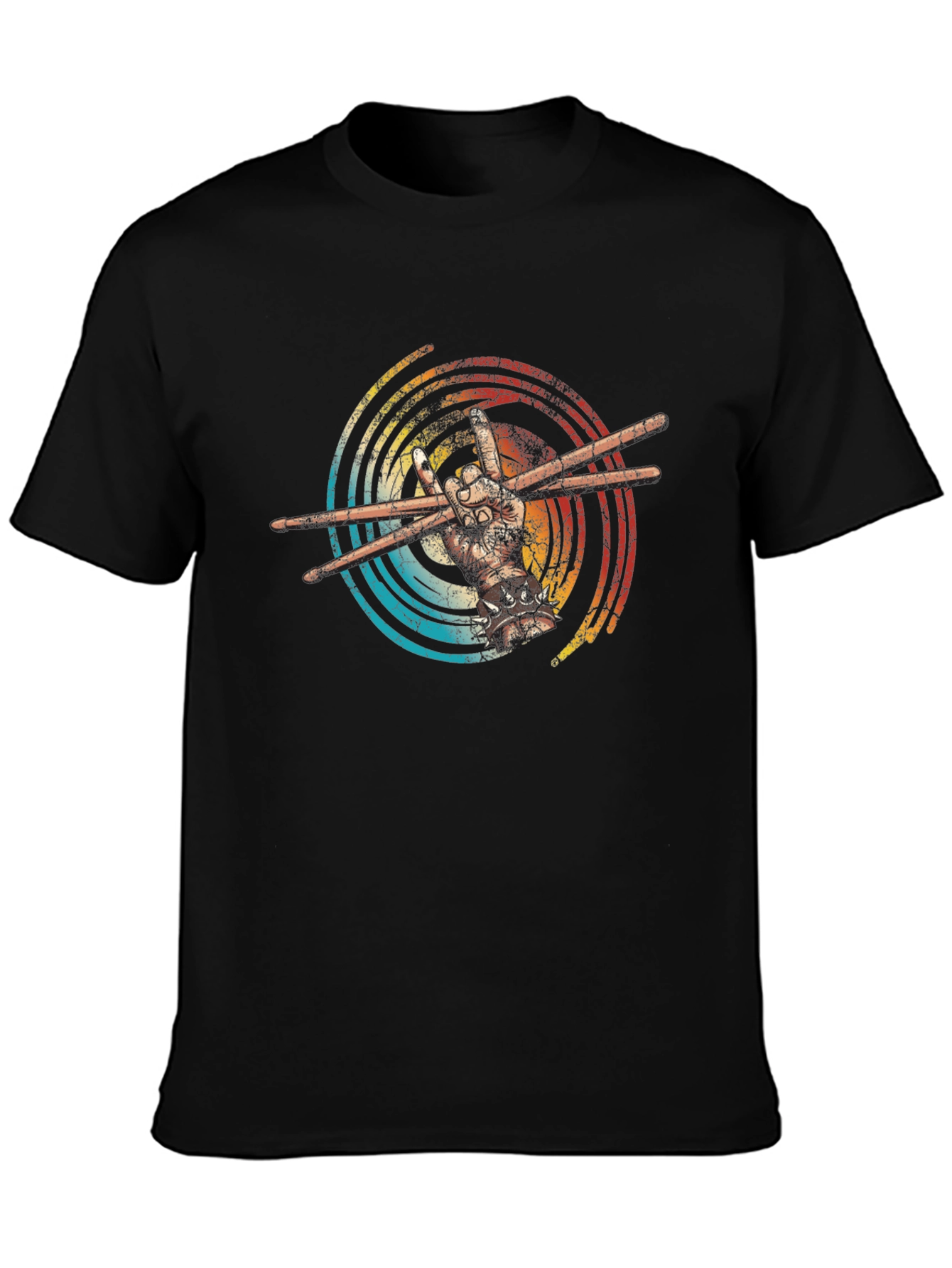 Retro Drummer Hand T-Shirt