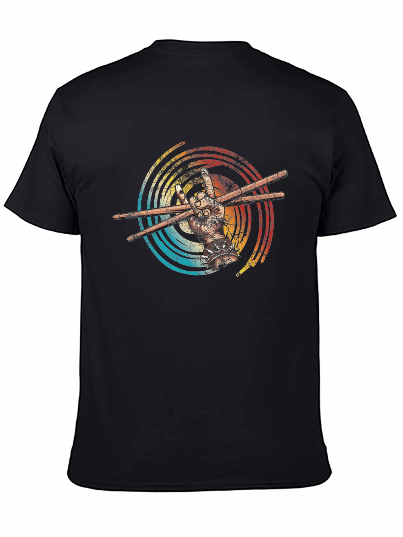 Retro Drummer Hand T-Shirt