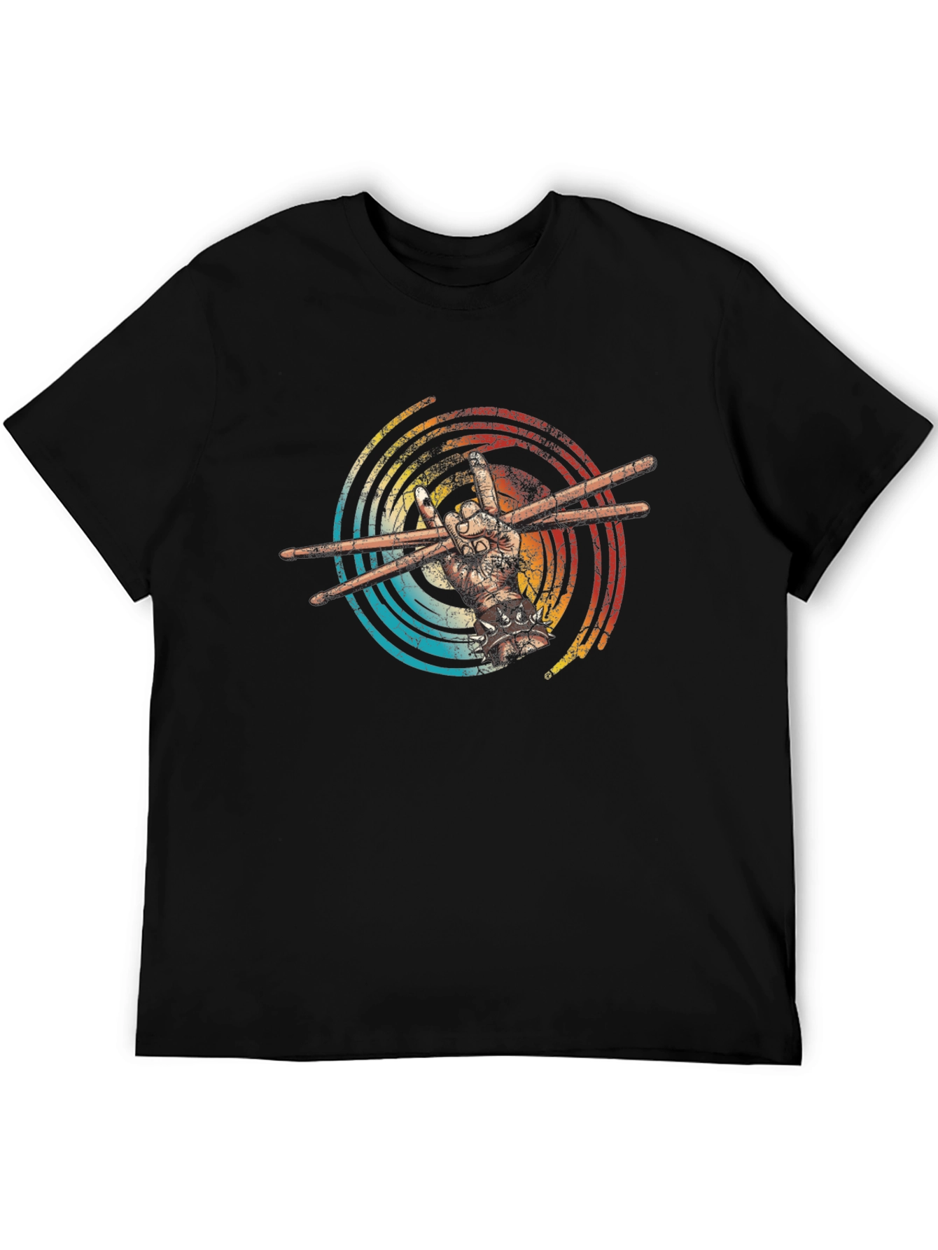 Retro Drummer Hand T-Shirt