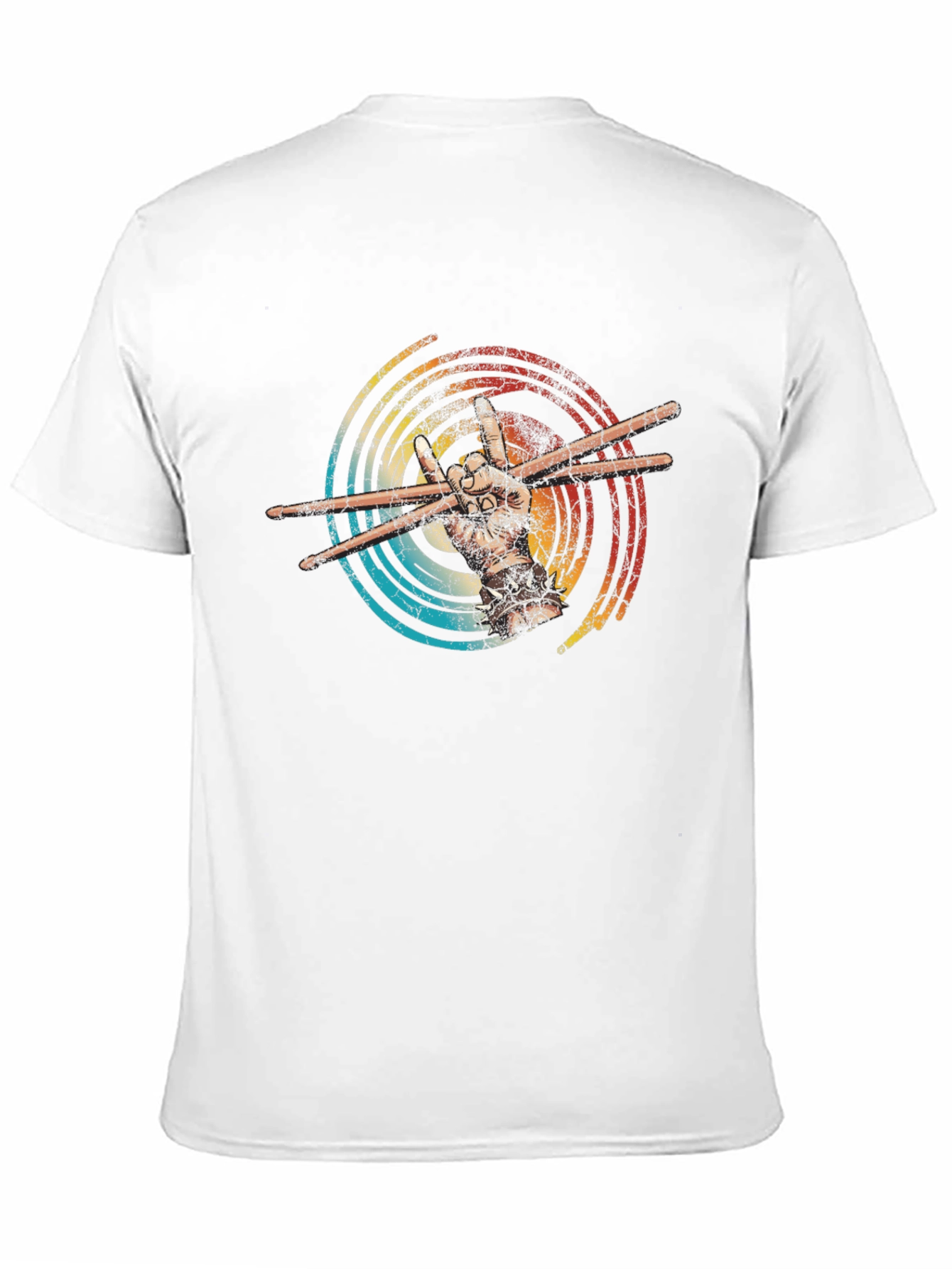 Retro Drummer Hand T-Shirt